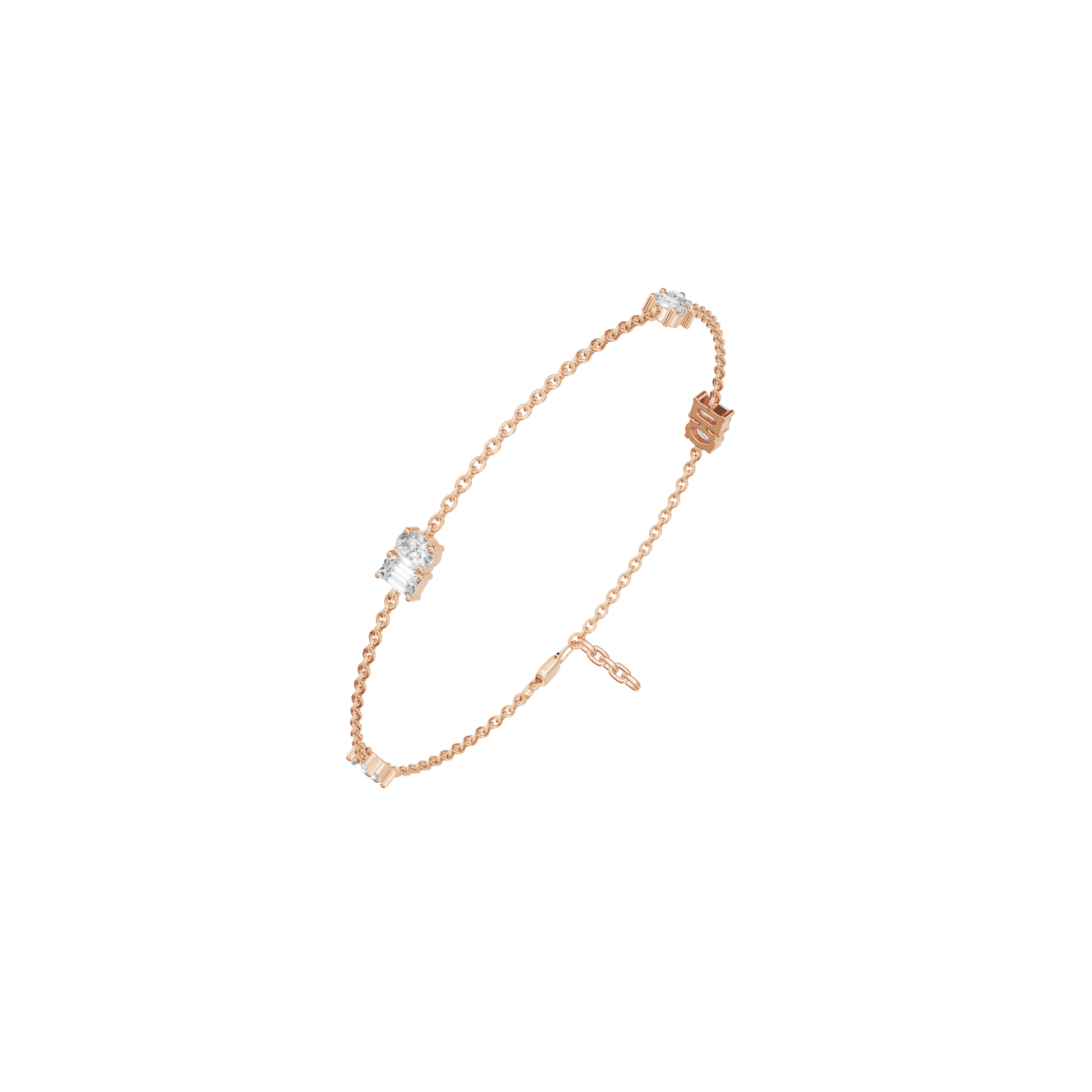 Modern Diamond Gold Chain Bracelet – Wedding Season Jewelry