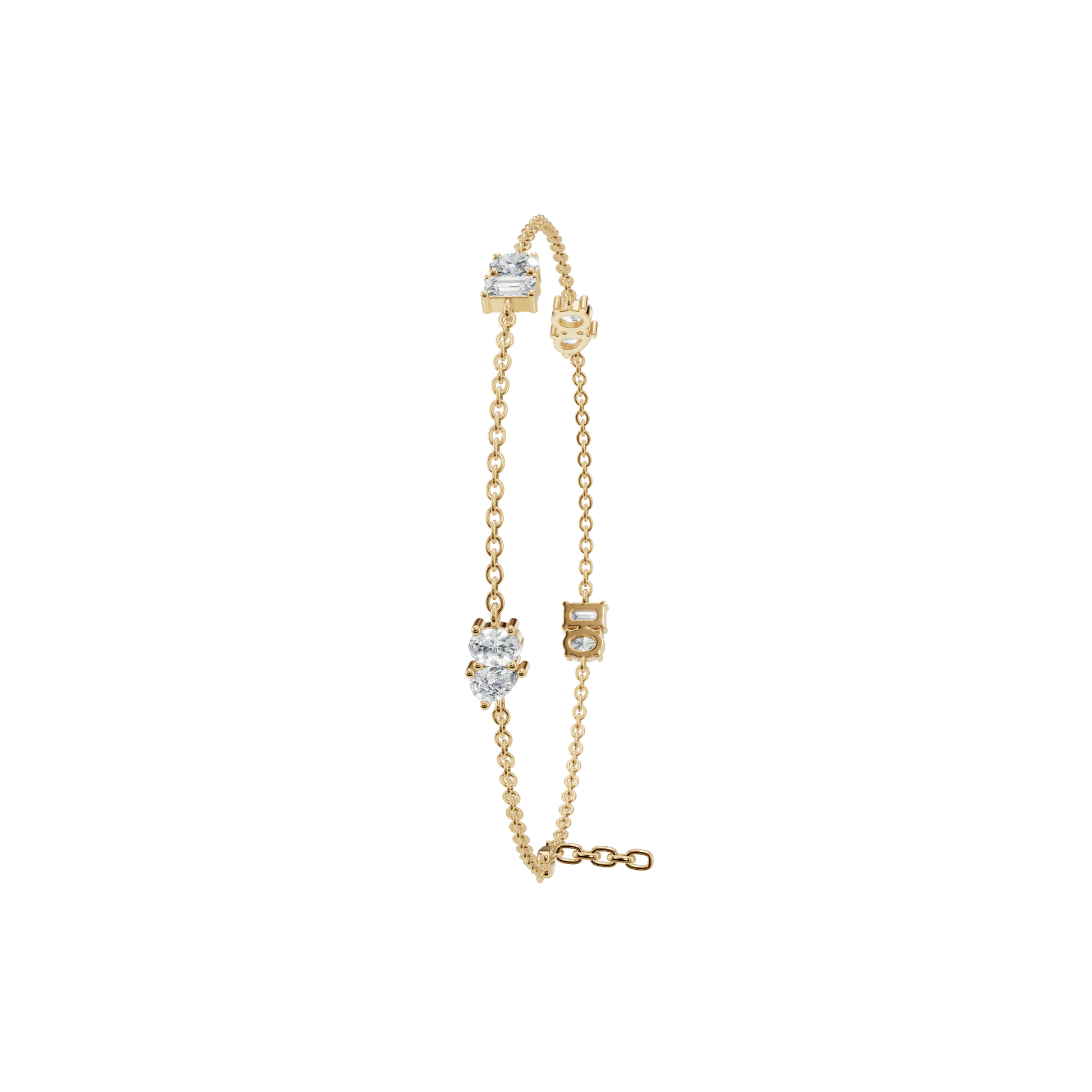 Modern Diamond Gold Chain Bracelet – Wedding Season Jewelry