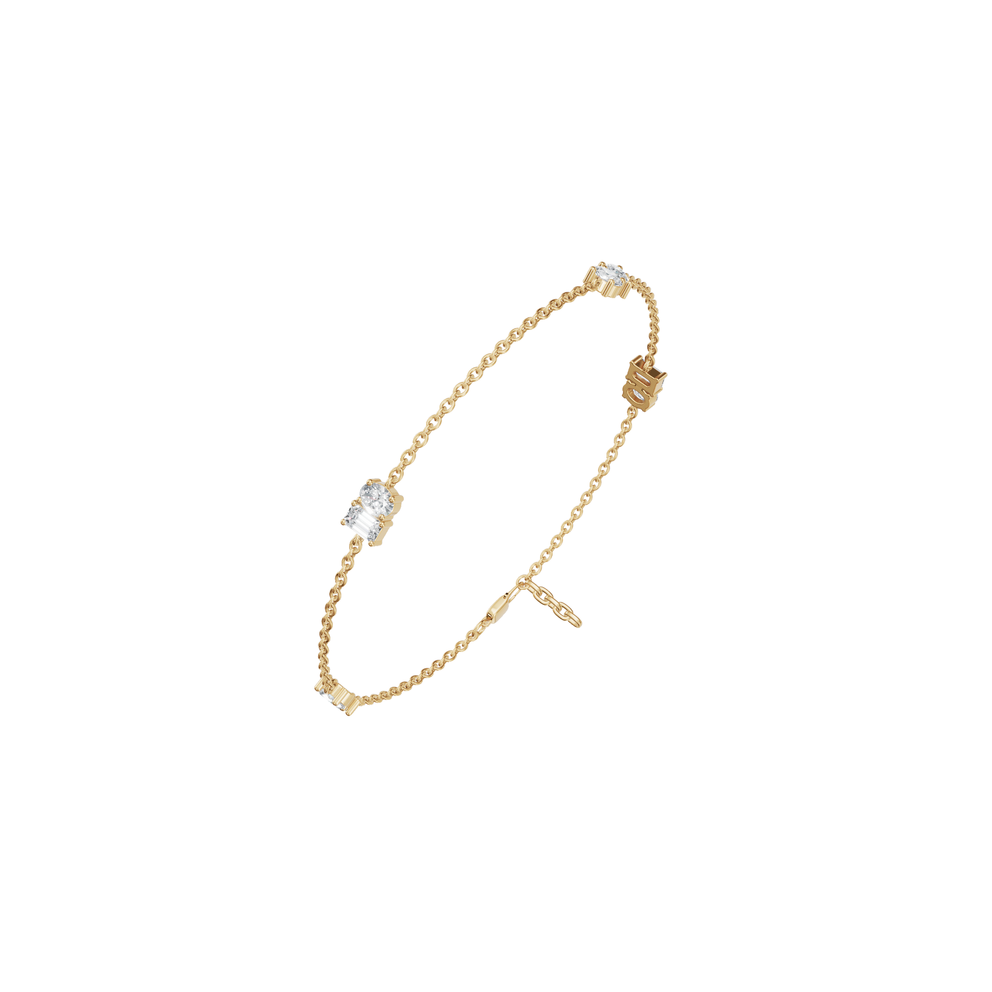 Modern Diamond Gold Chain Bracelet – Wedding Season Jewelry