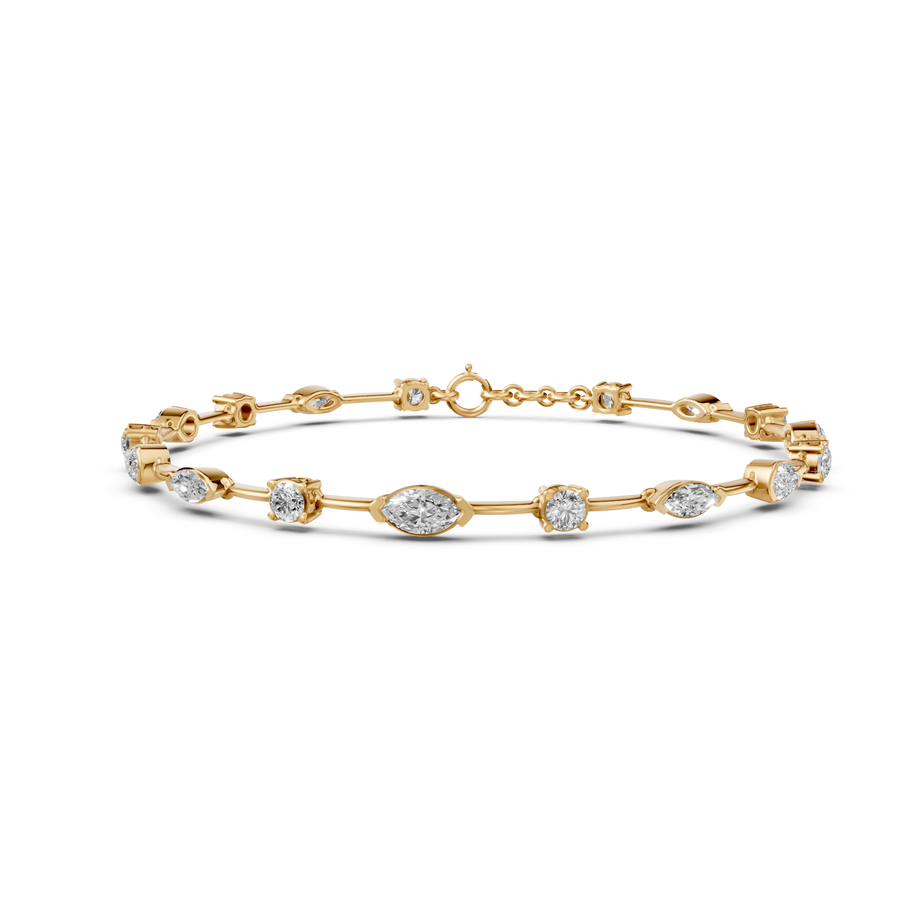 Rosalind Alternating Diamond Station Bracelet