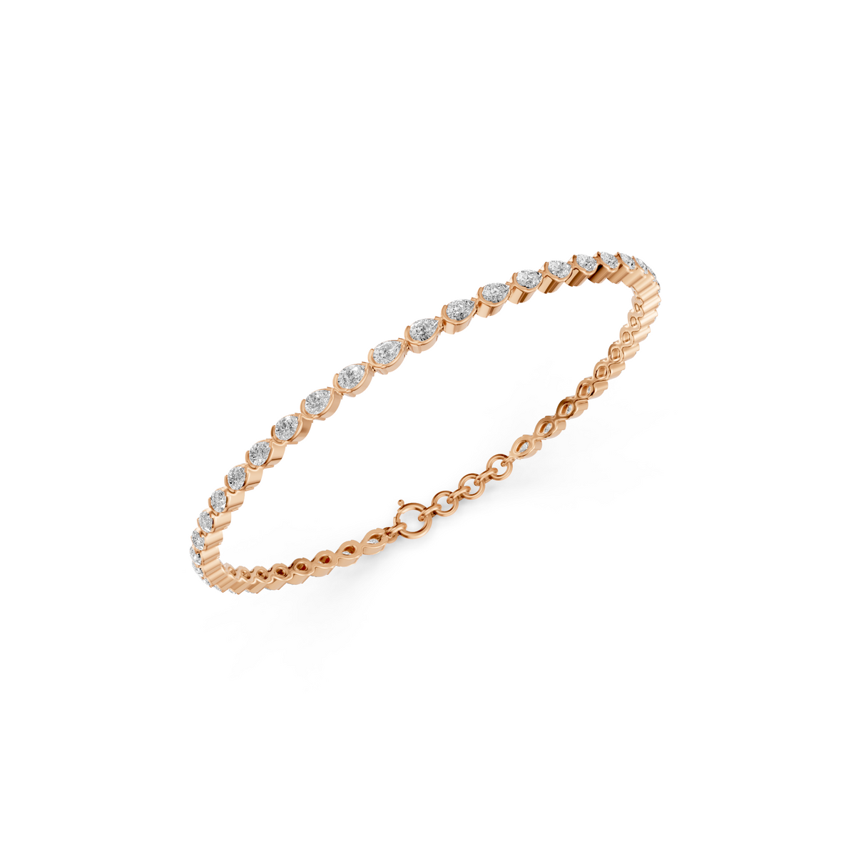 Rosalind Pear Cut Diamond Tennis Bracelet