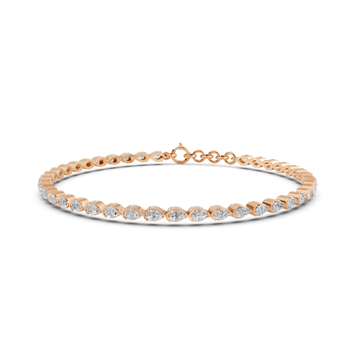 Rosalind Pear Cut Diamond Tennis Bracelet