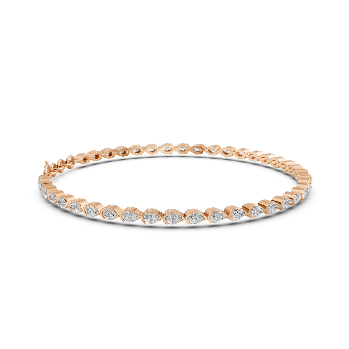 Rosalind Pear Cut Diamond Tennis Bracelet