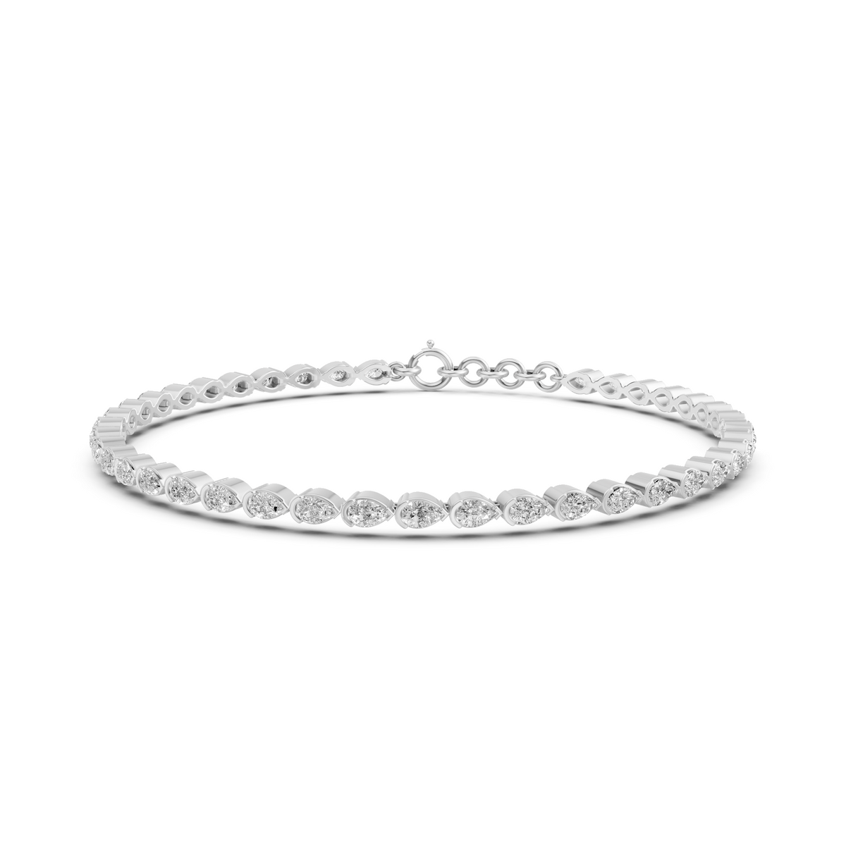Rosalind Pear Cut Diamond Tennis Bracelet