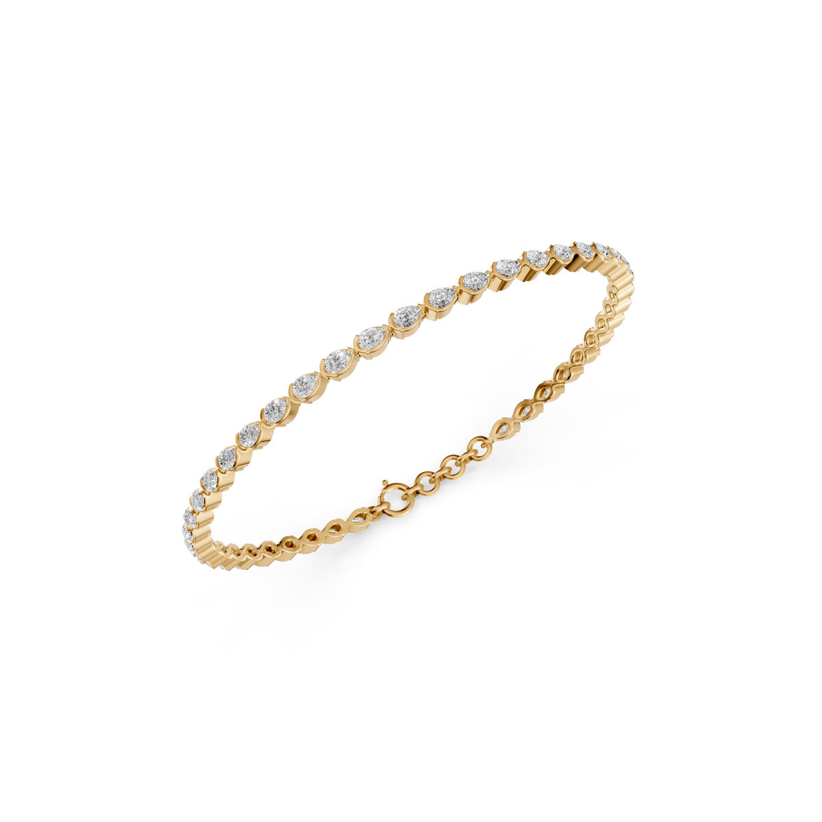 Rosalind Pear Cut Diamond Tennis Bracelet