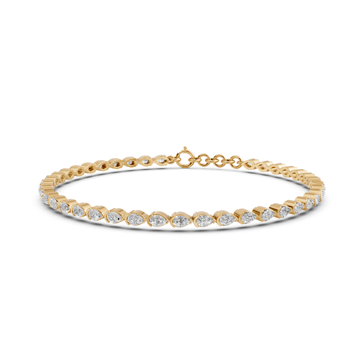 Rosalind Pear Cut Diamond Tennis Bracelet