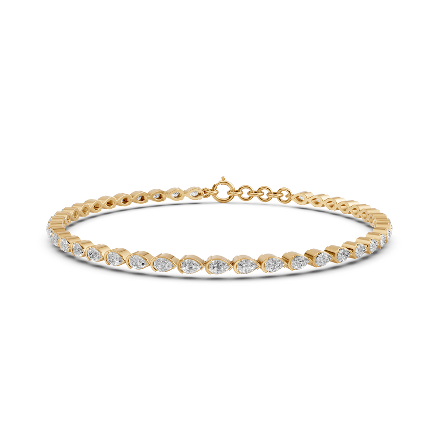 Rosalind Pear Cut Diamond Tennis Bracelet
