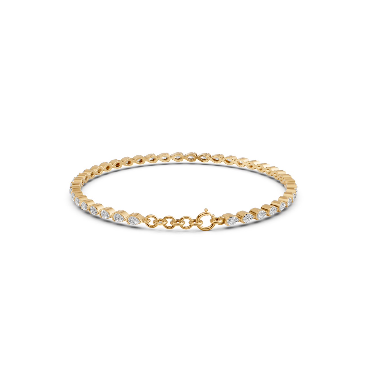 Rosalind Pear Cut Diamond Tennis Bracelet