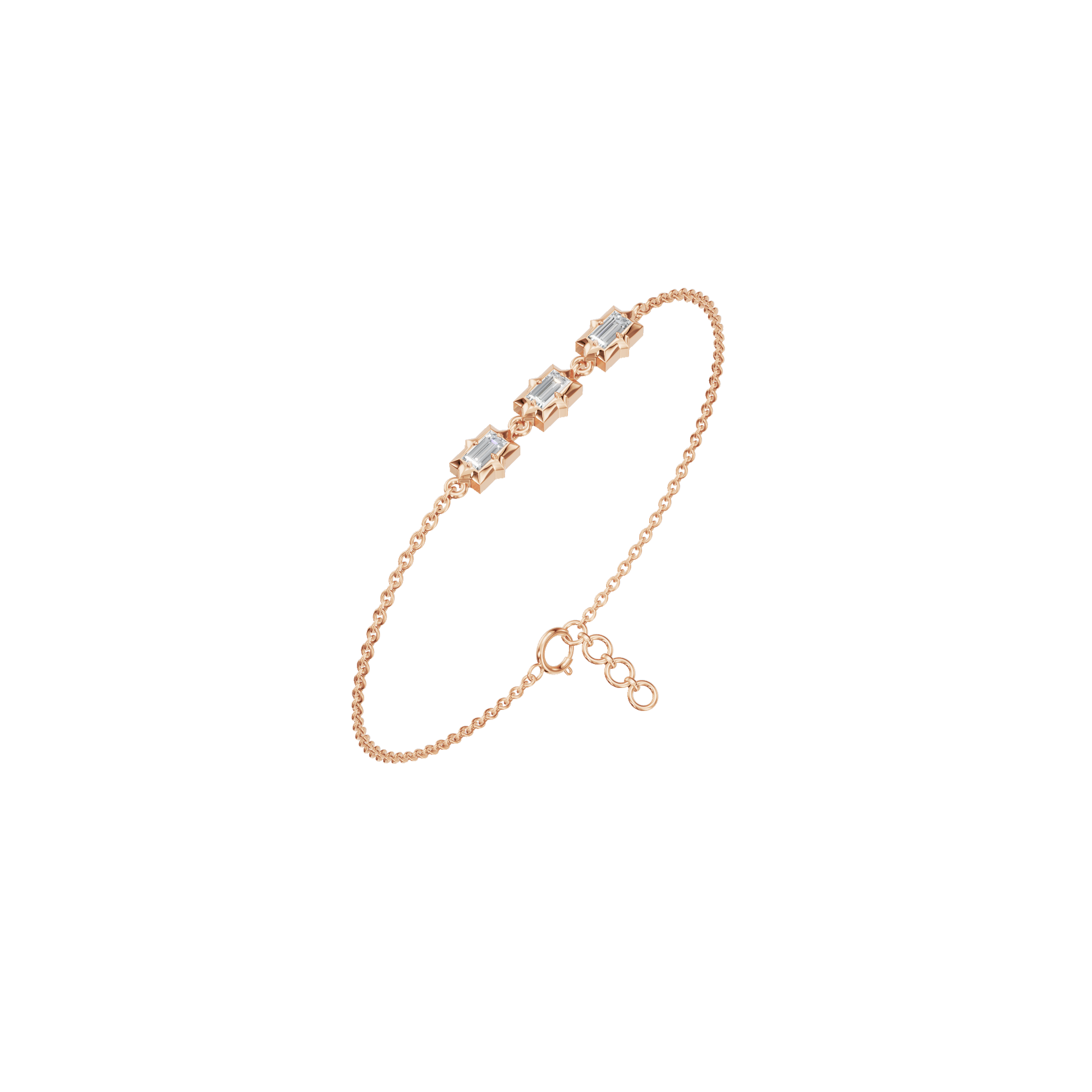 3.35 CTW Marquise Shape Diamond Link Bracelet in Solid Gold