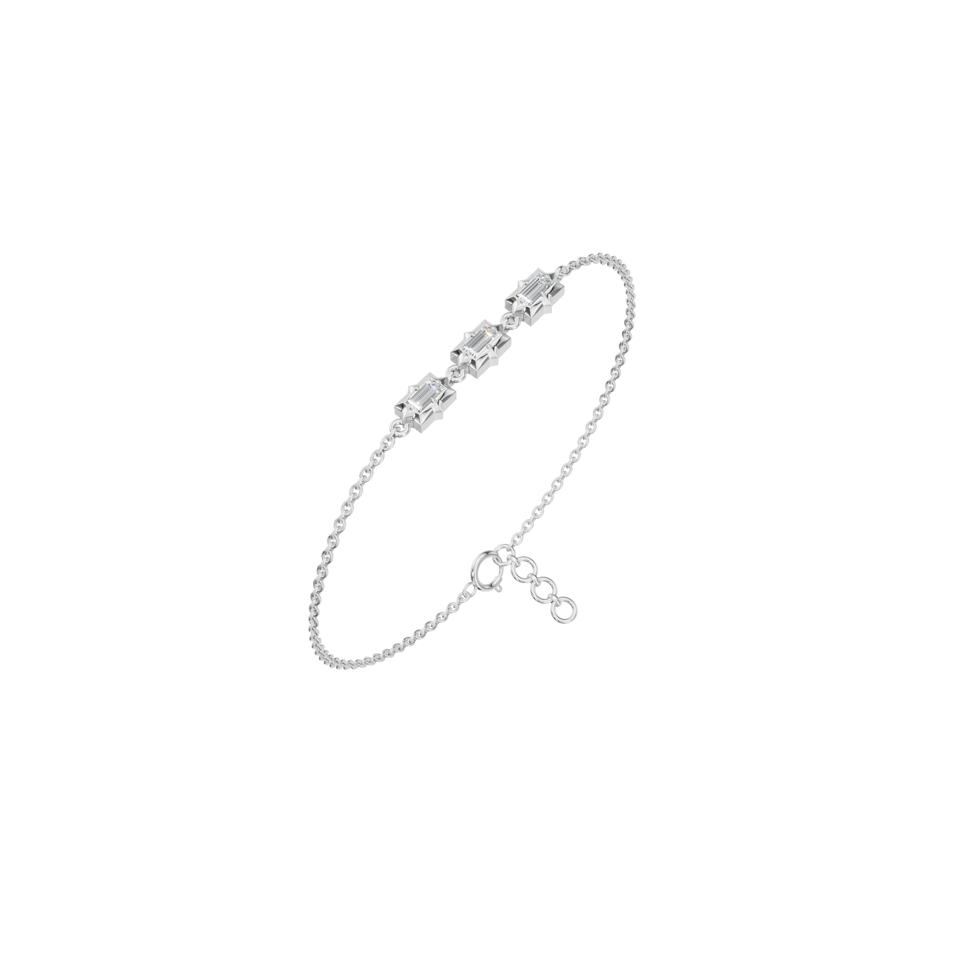 3.35 CTW Marquise Shape Diamond Link Bracelet in Solid Gold