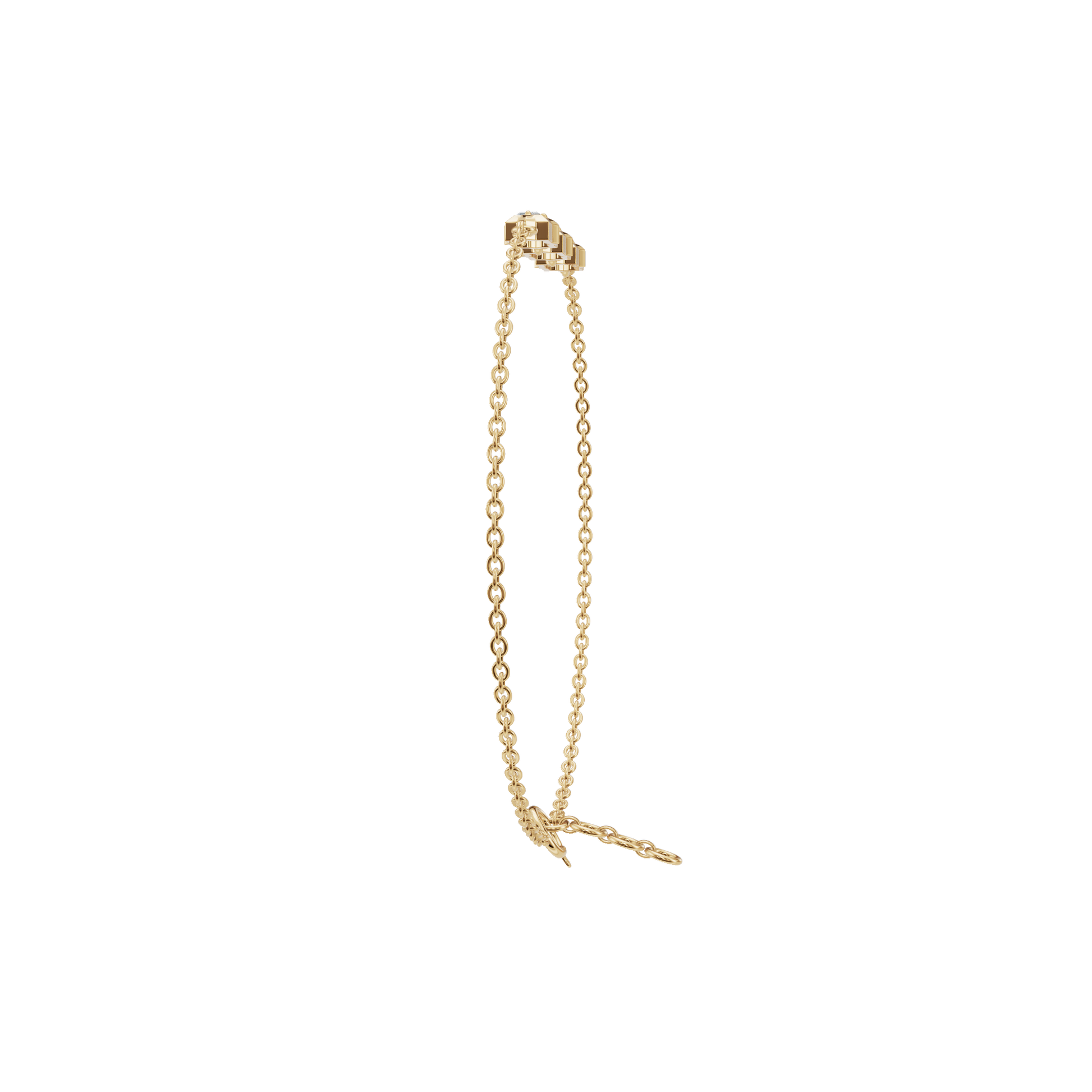 3.35 CTW Marquise Shape Diamond Link Bracelet in Solid Gold
