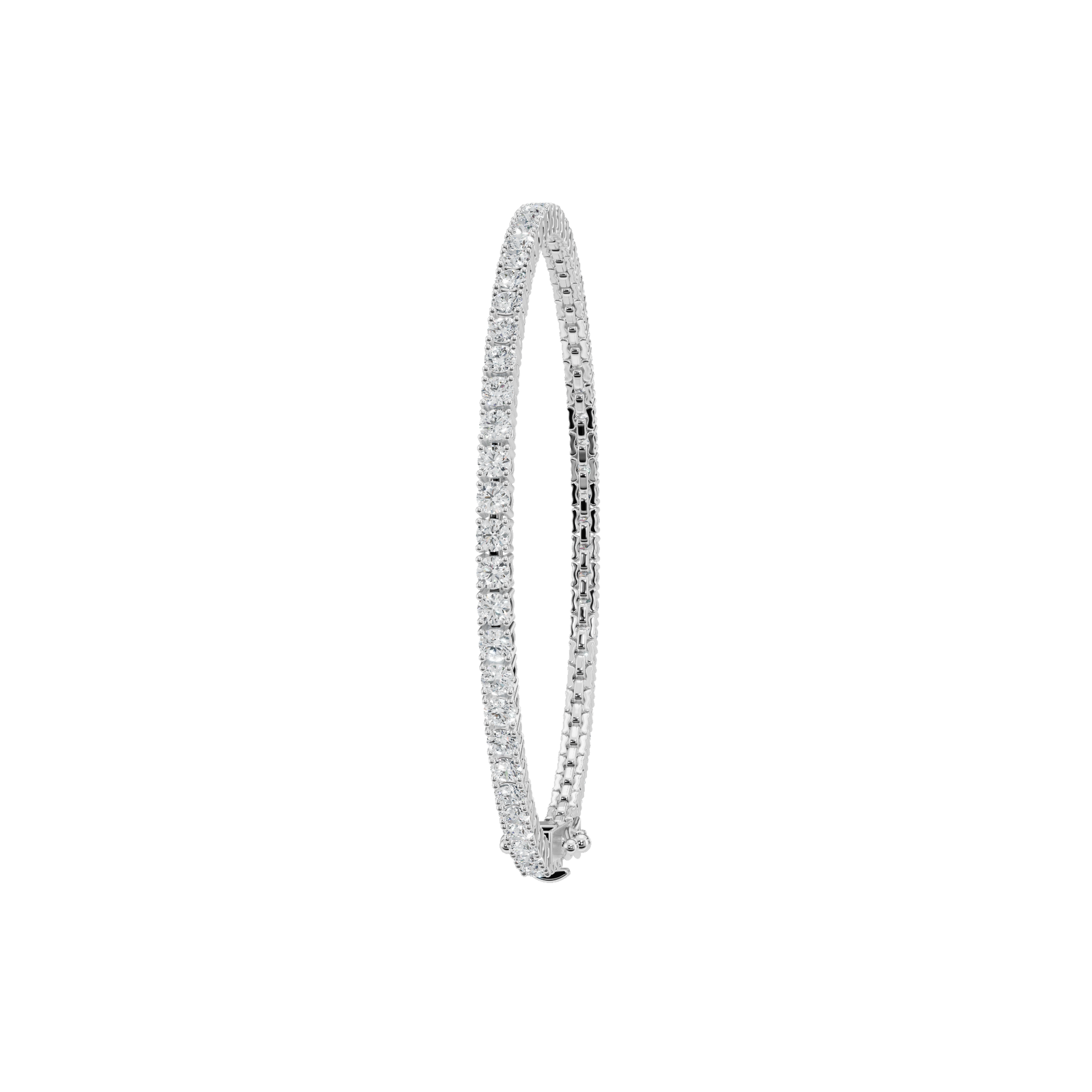 4.10 CTW Round Diamond Tennis Bracelet in Solid Gold for Women