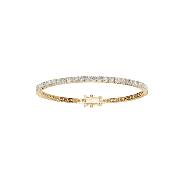 4.10 CTW Round Diamond Tennis Bracelet in Solid Gold for Women