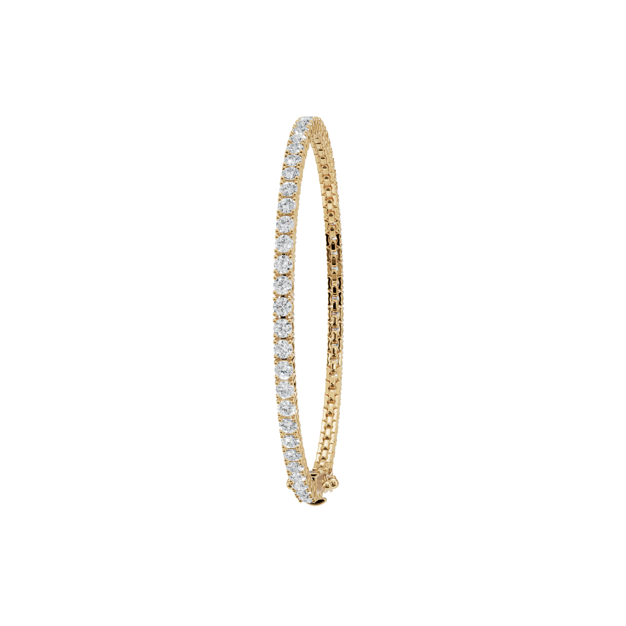 4.10 CTW Round Diamond Tennis Bracelet in Solid Gold for Women
