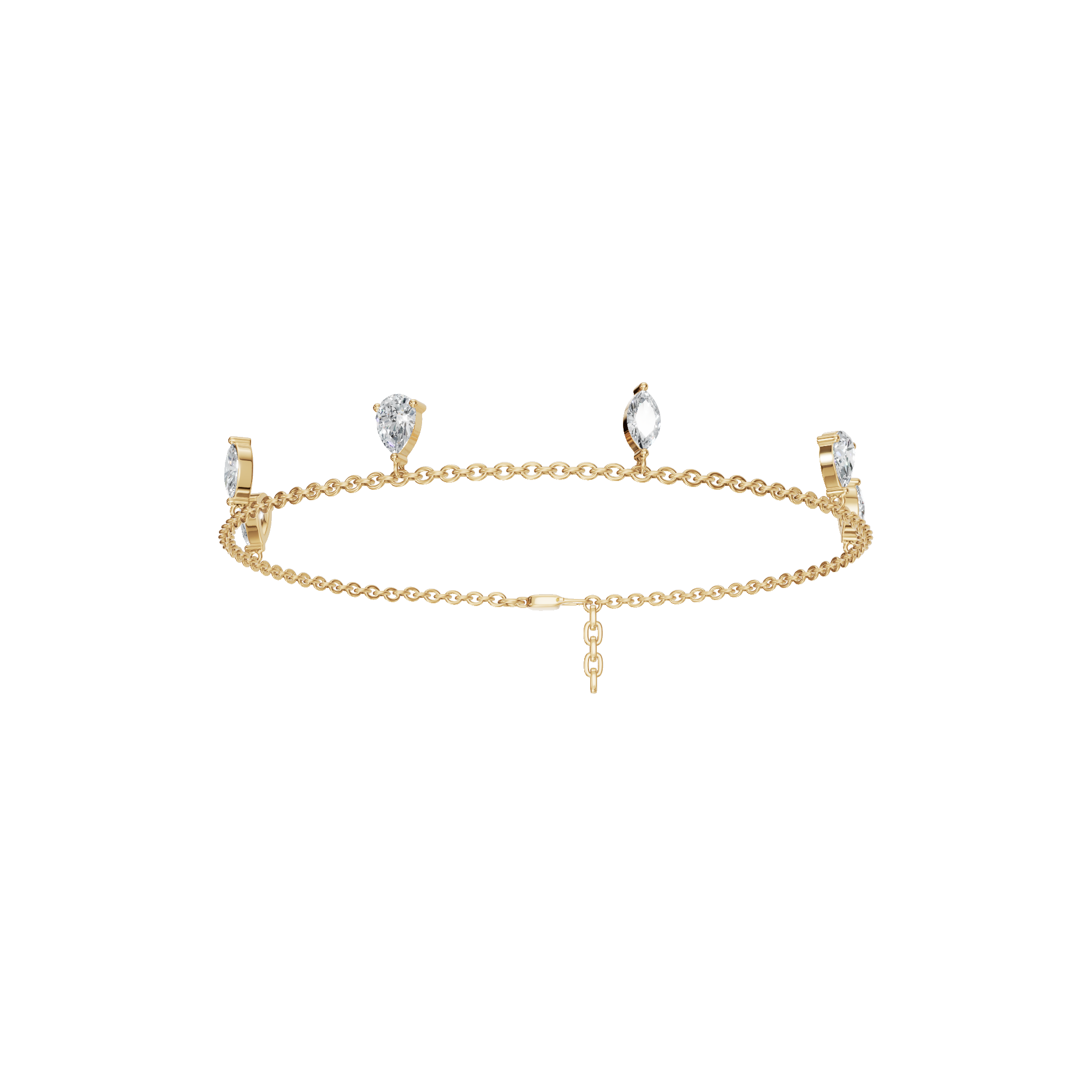 Celestial Drift Marquise & Pear Lab Grown Diamond Station Bracelet