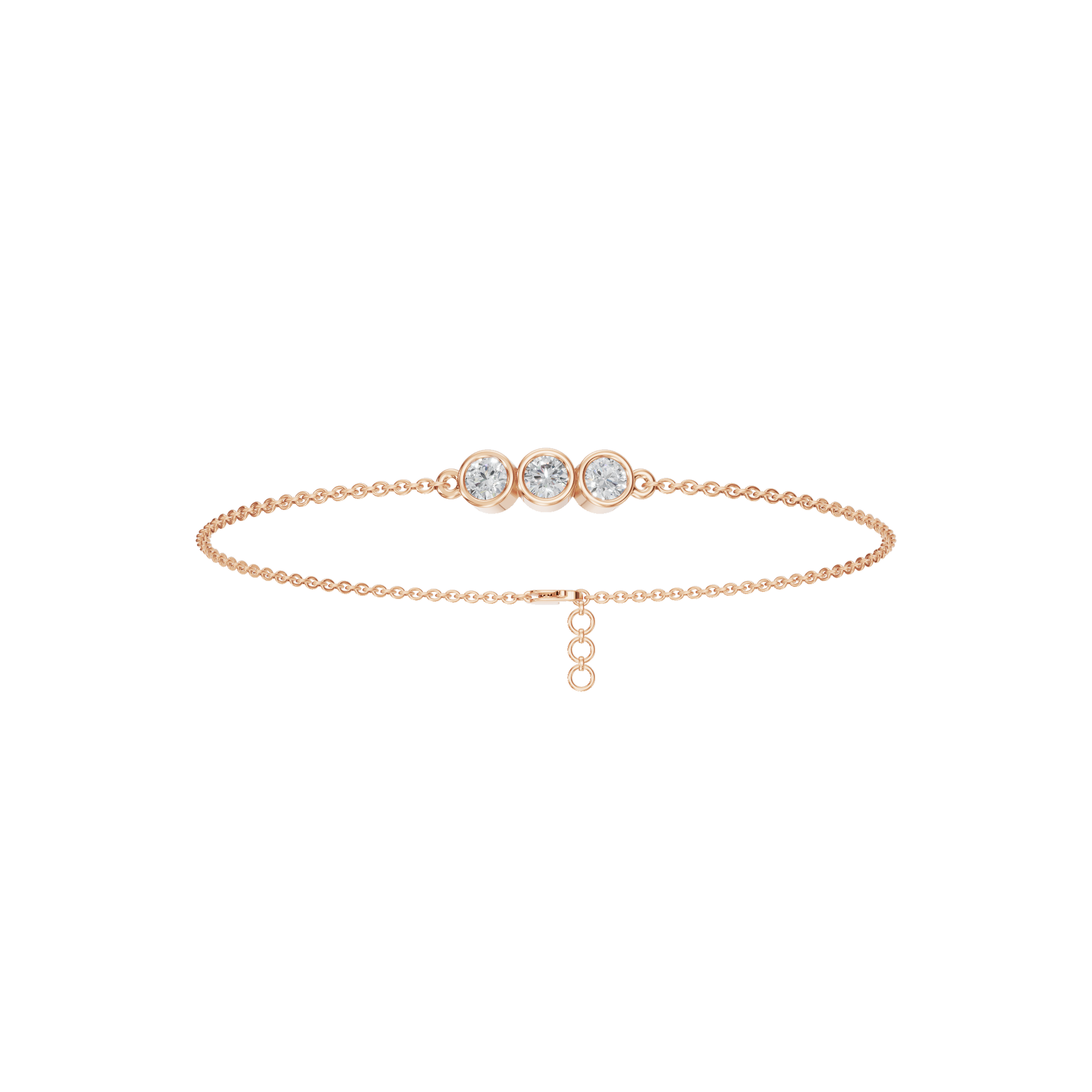 Threefold Grace Diamond Station Bracelet