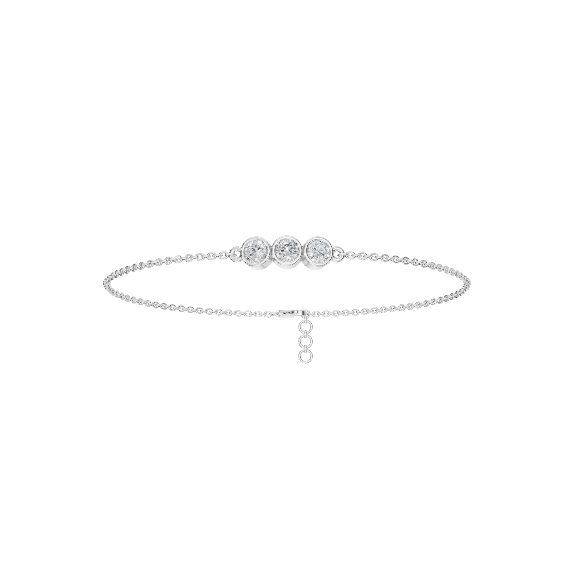 Threefold Grace Diamond Station Bracelet