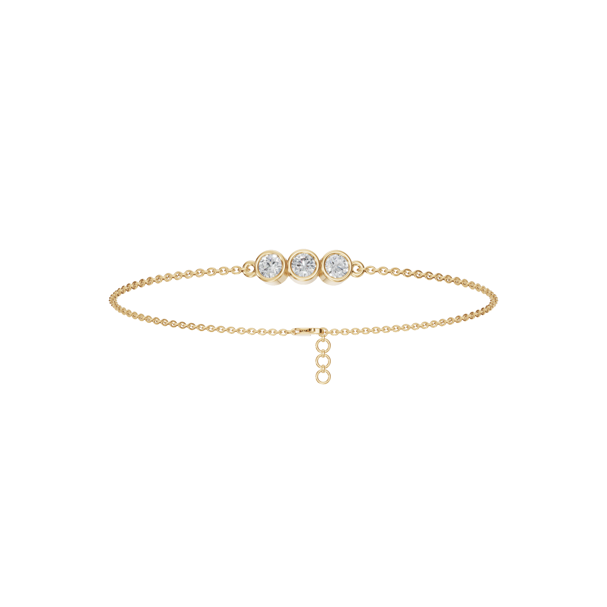 Threefold Grace Diamond Station Bracelet