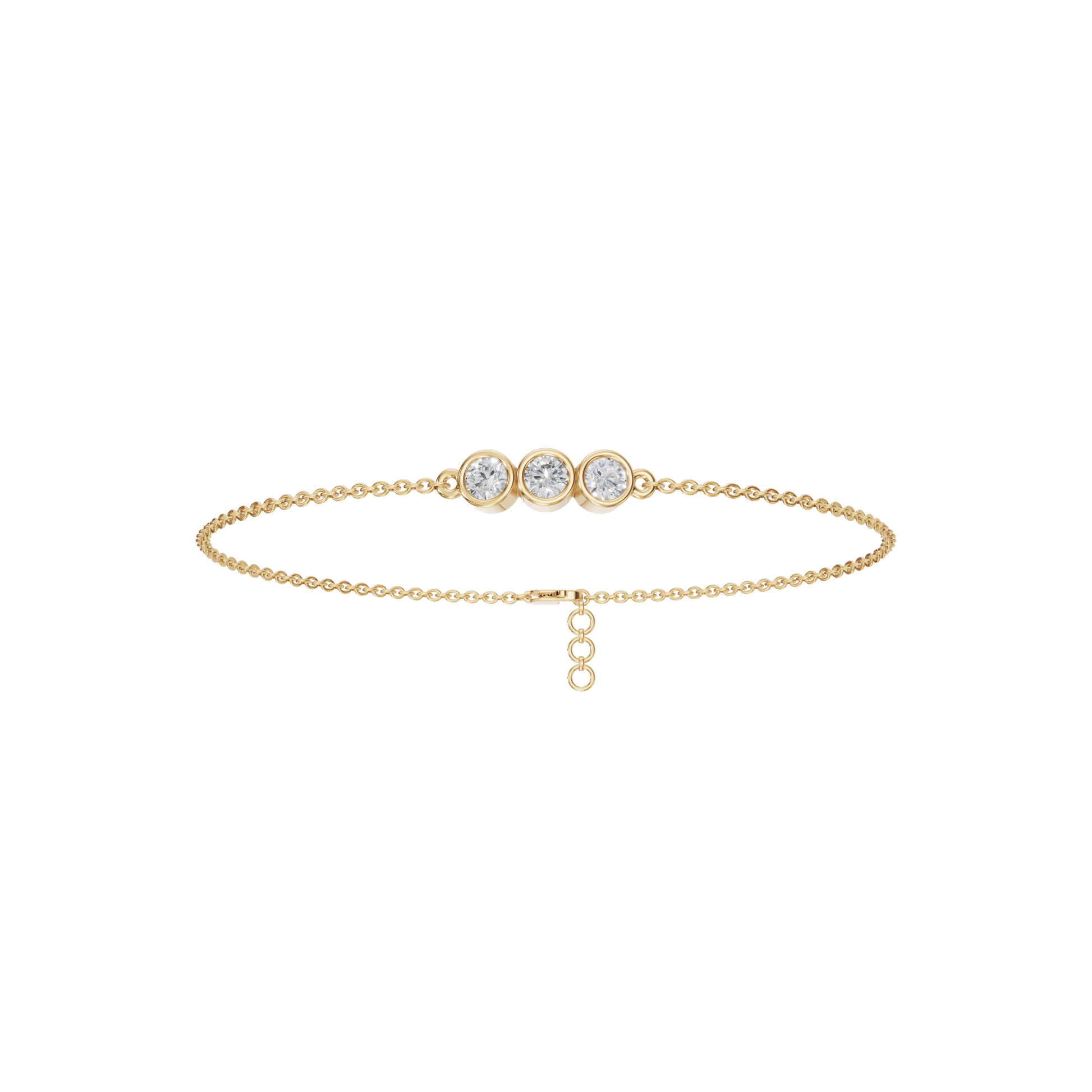 Threefold Grace Diamond Station Bracelet