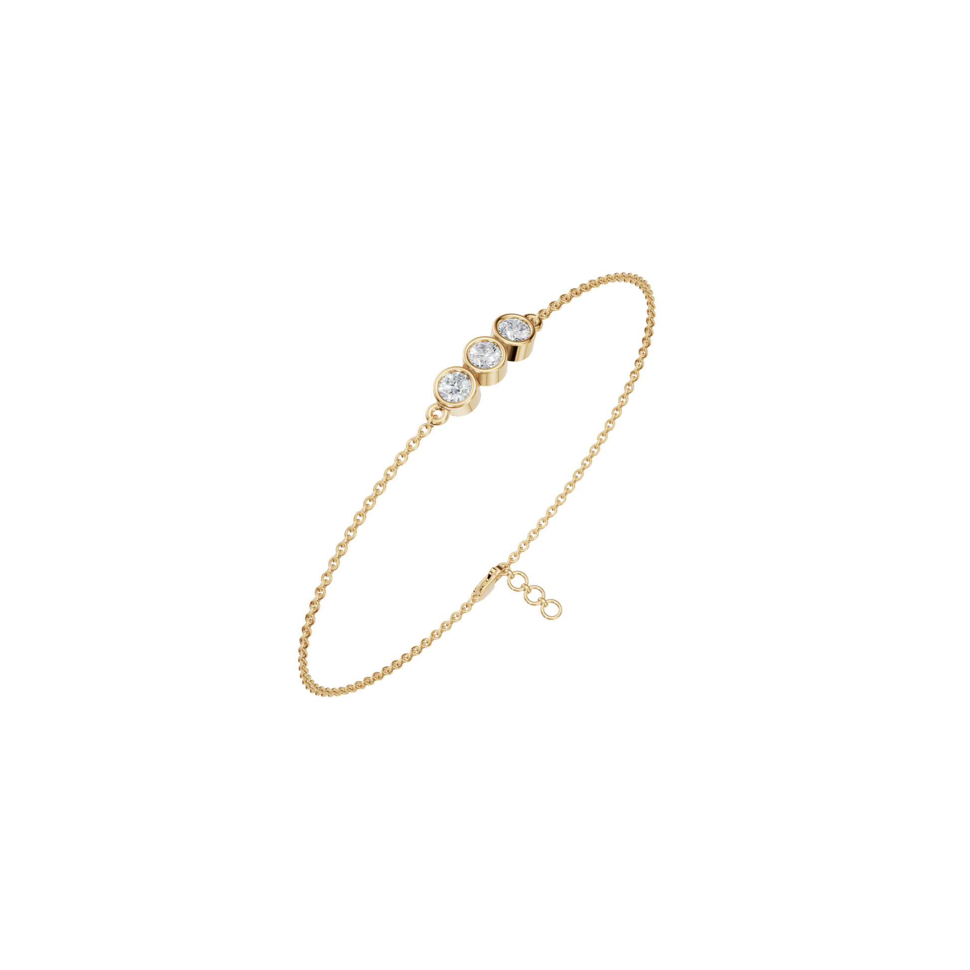 Threefold Grace Diamond Station Bracelet