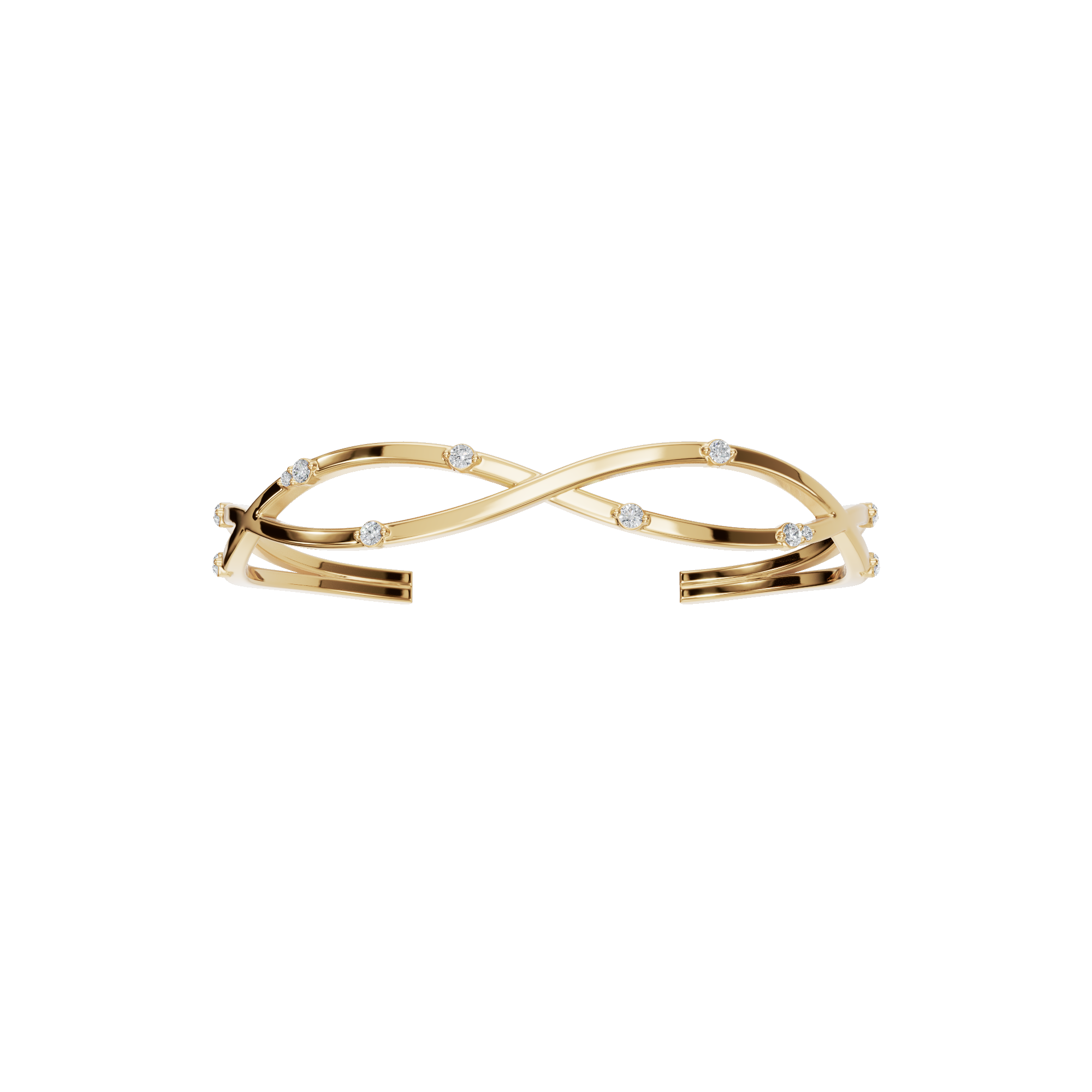 Infinity Lab Grown Diamond Open Cuff Bracelet