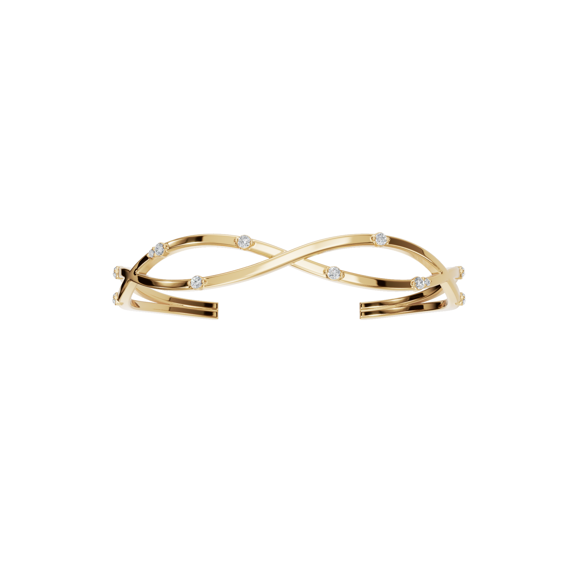 Infinity Lab Grown Diamond Open Cuff Bracelet