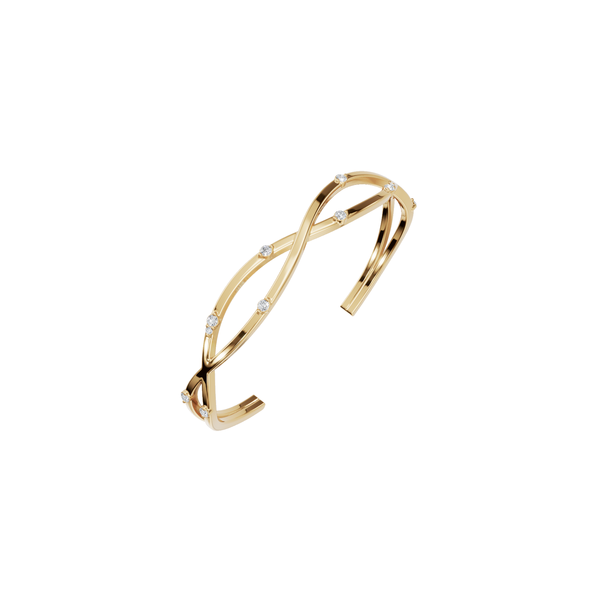 Infinity Lab Grown Diamond Open Cuff Bracelet