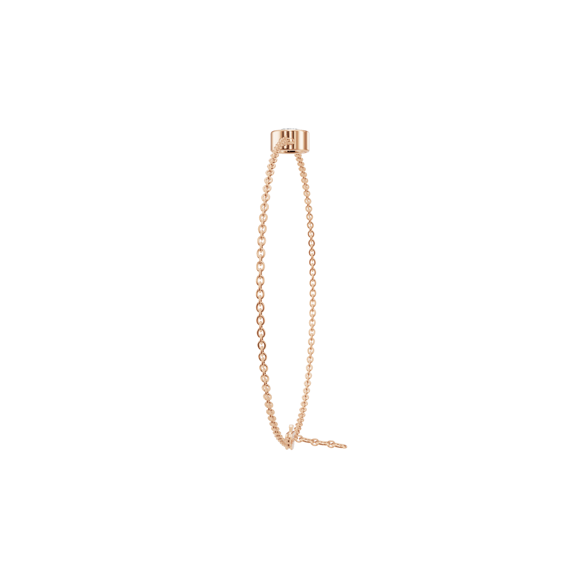 Minimal Elegance Solitaire Round Lab Grown Diamond Bezel Bracelet