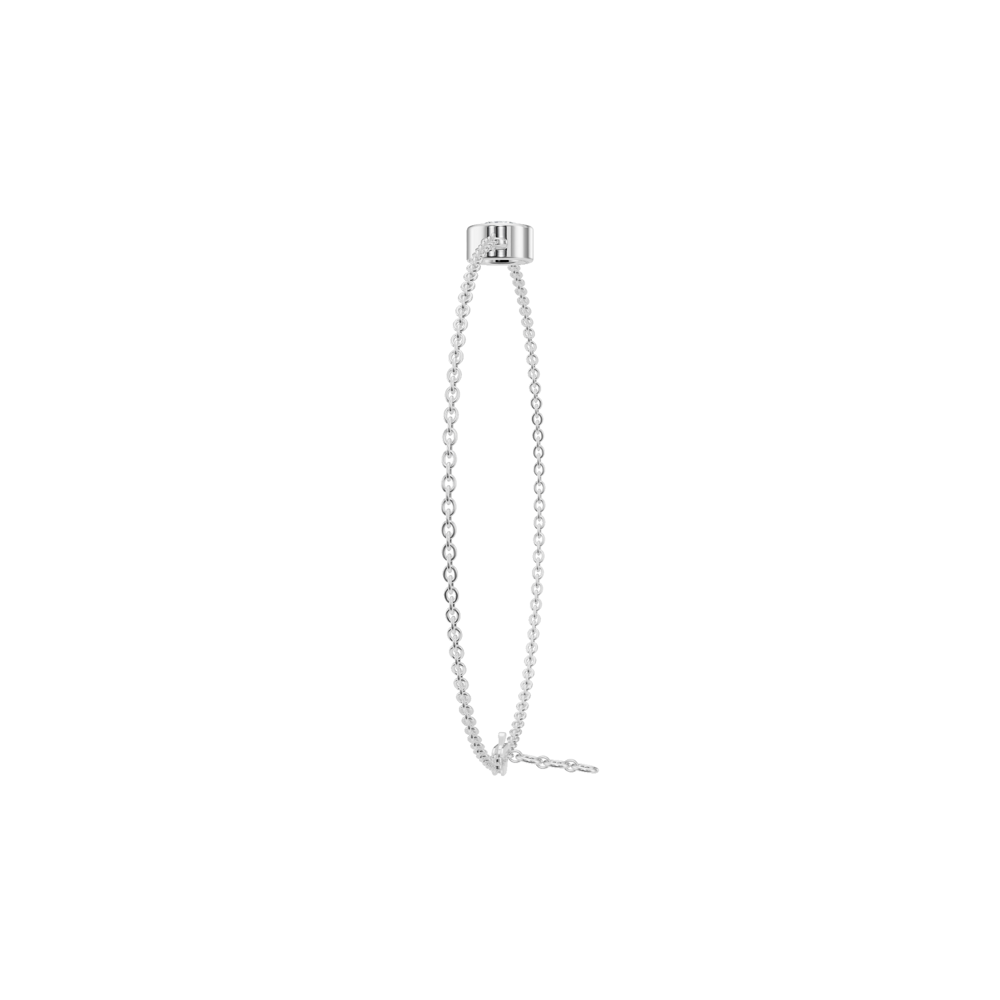 Minimal Elegance Solitaire Round Lab Grown Diamond Bezel Bracelet