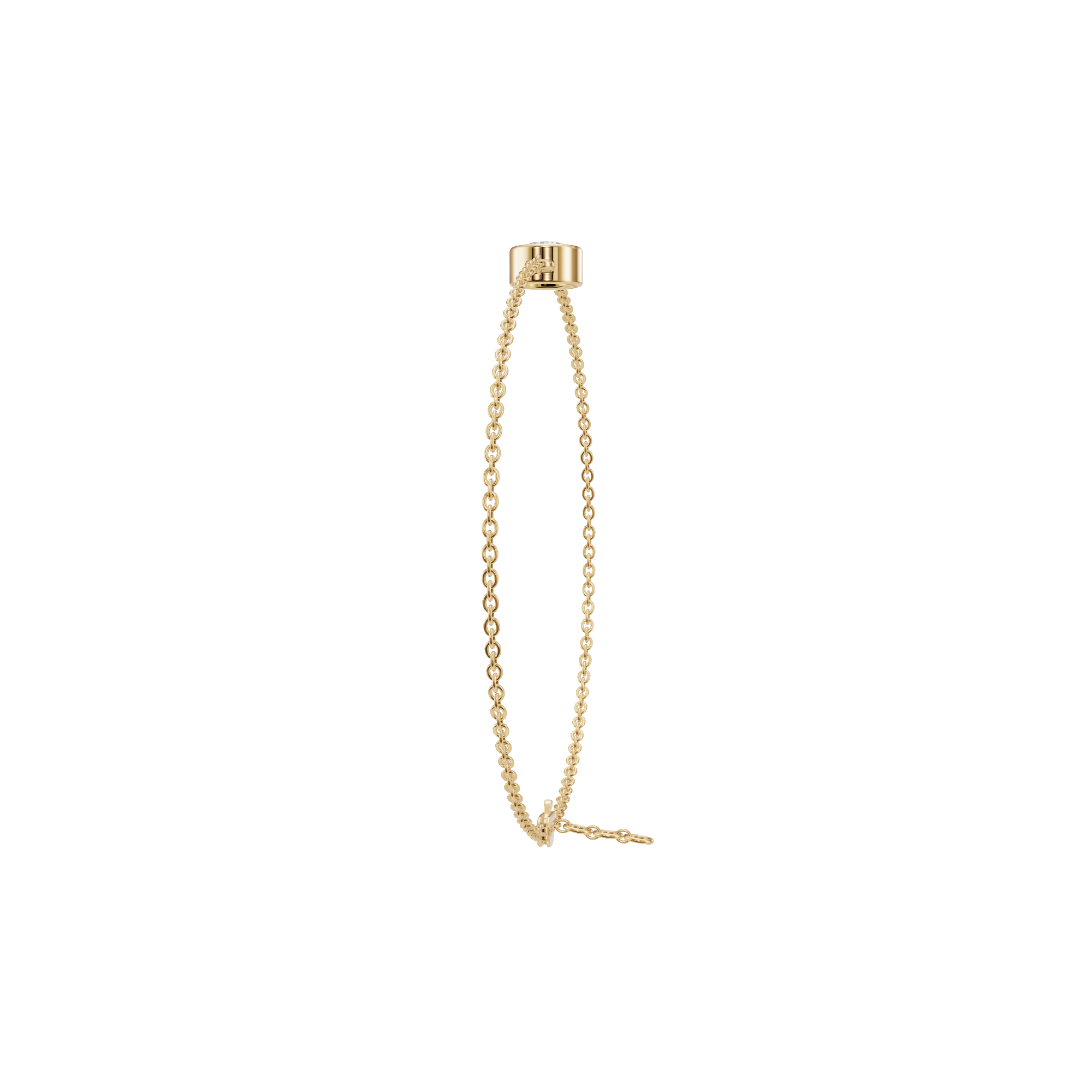 Minimal Elegance Solitaire Round Lab Grown Diamond Bezel Bracelet