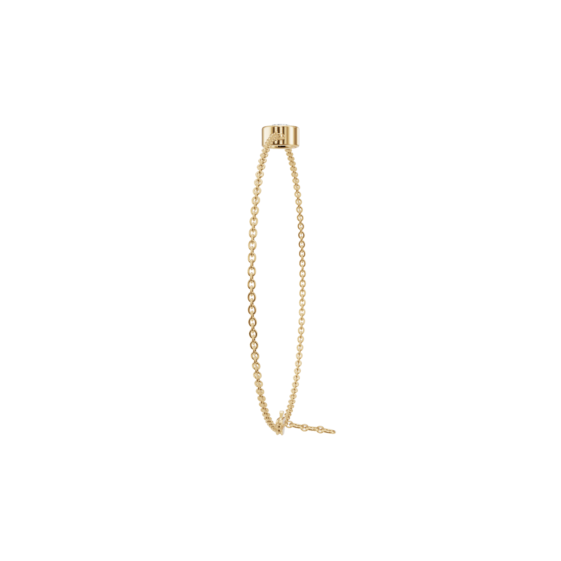 Minimal Elegance Solitaire Round Lab Grown Diamond Bezel Bracelet