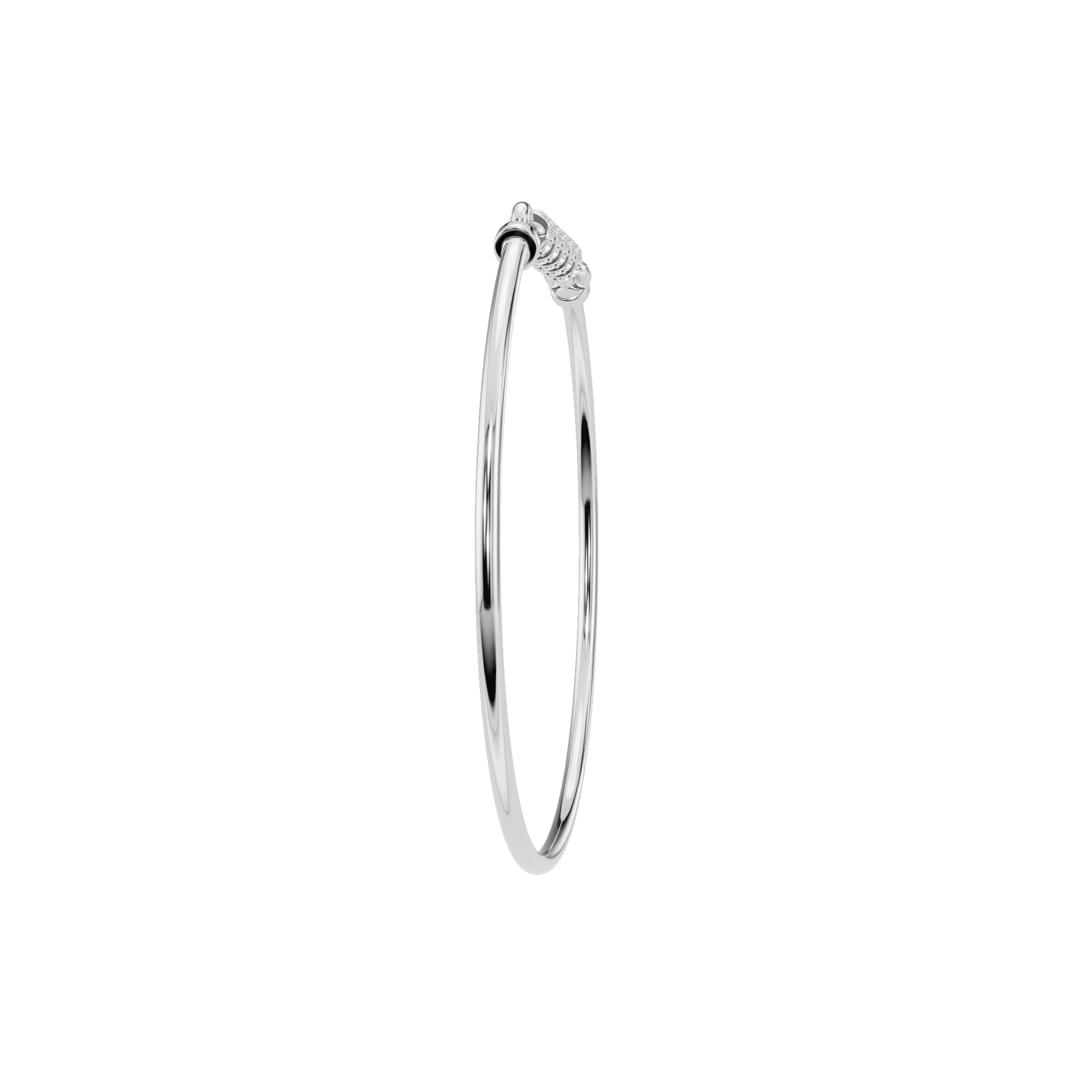 Subtle Lab Grown Diamond Knot Gold Bangle