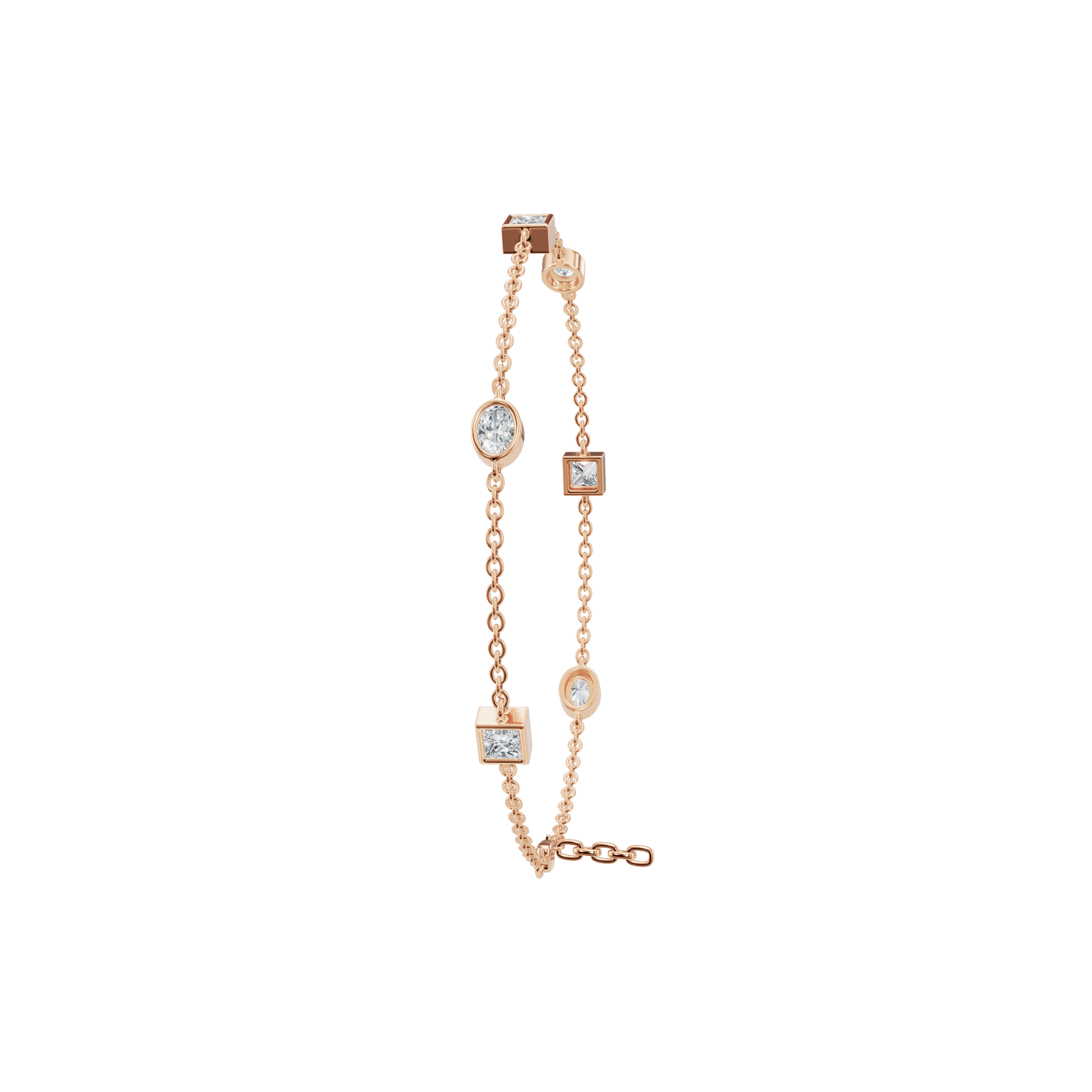 Astral Elegance Mixed-Shape Lab Grown Diamond Station Bracelet