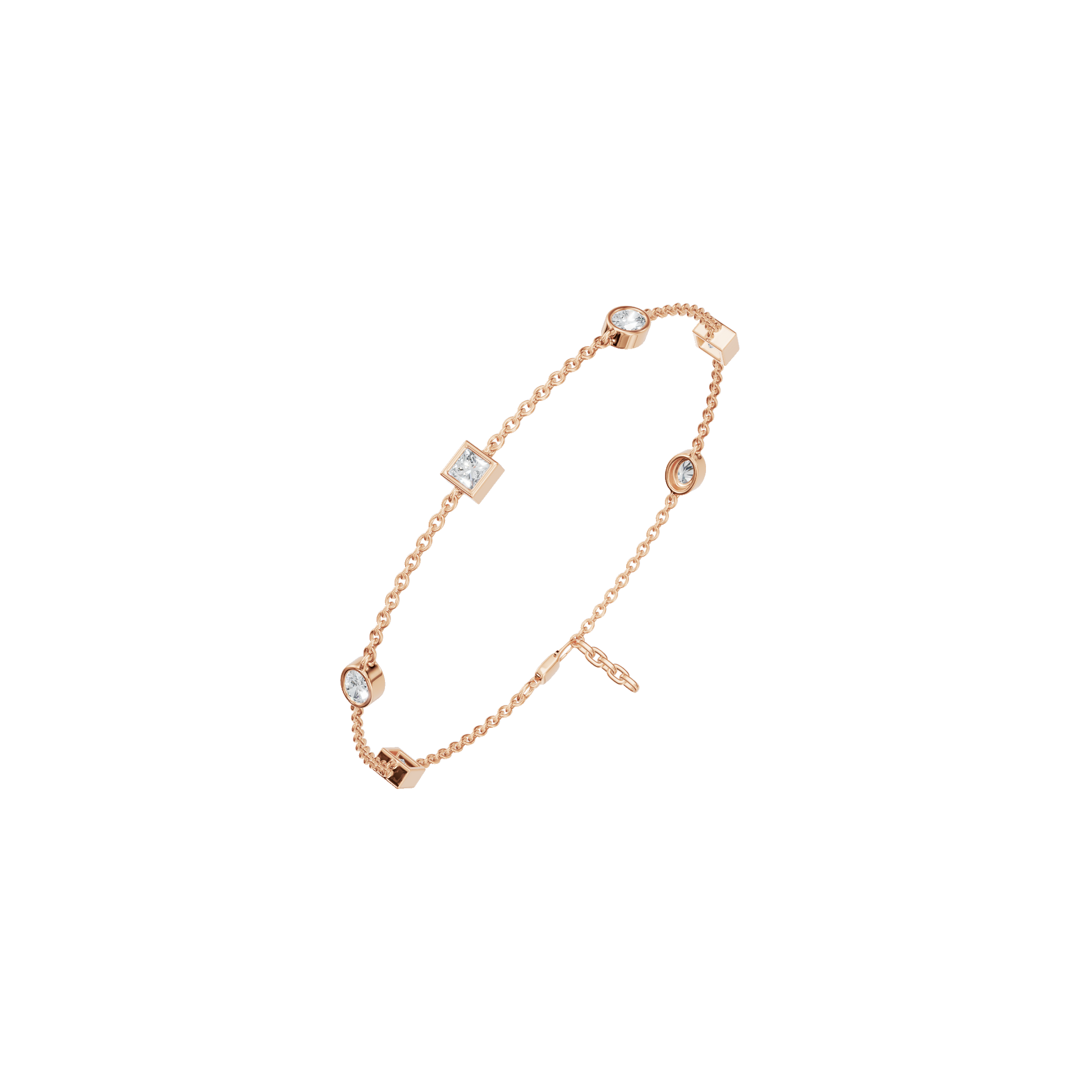 Astral Elegance Mixed-Shape Lab Grown Diamond Station Bracelet