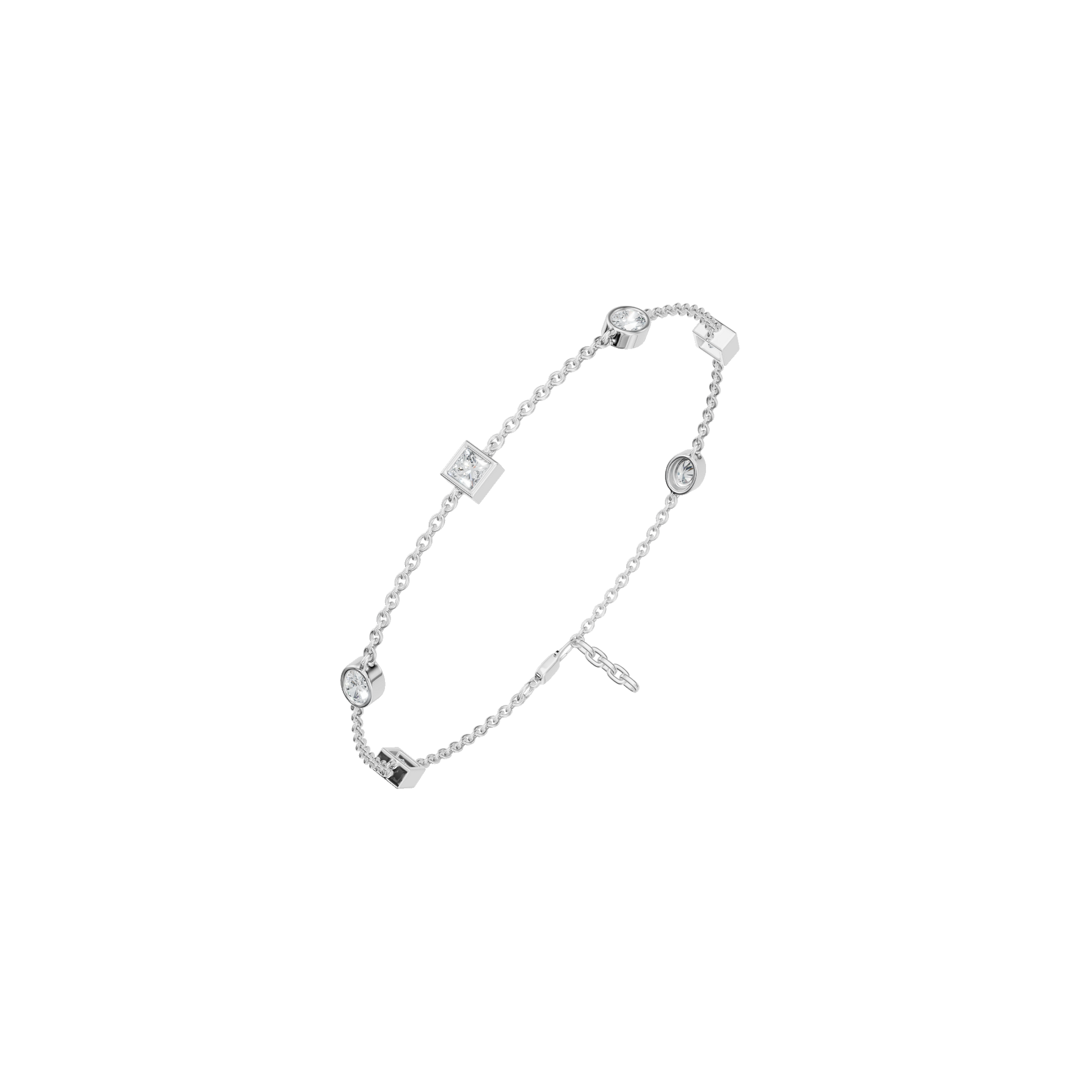 Astral Elegance Mixed-Shape Lab Grown Diamond Station Bracelet