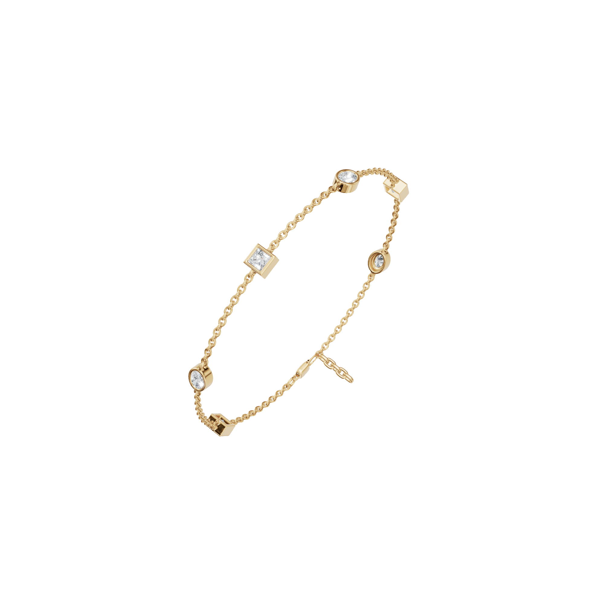 Astral Elegance Mixed-Shape Lab Grown Diamond Station Bracelet