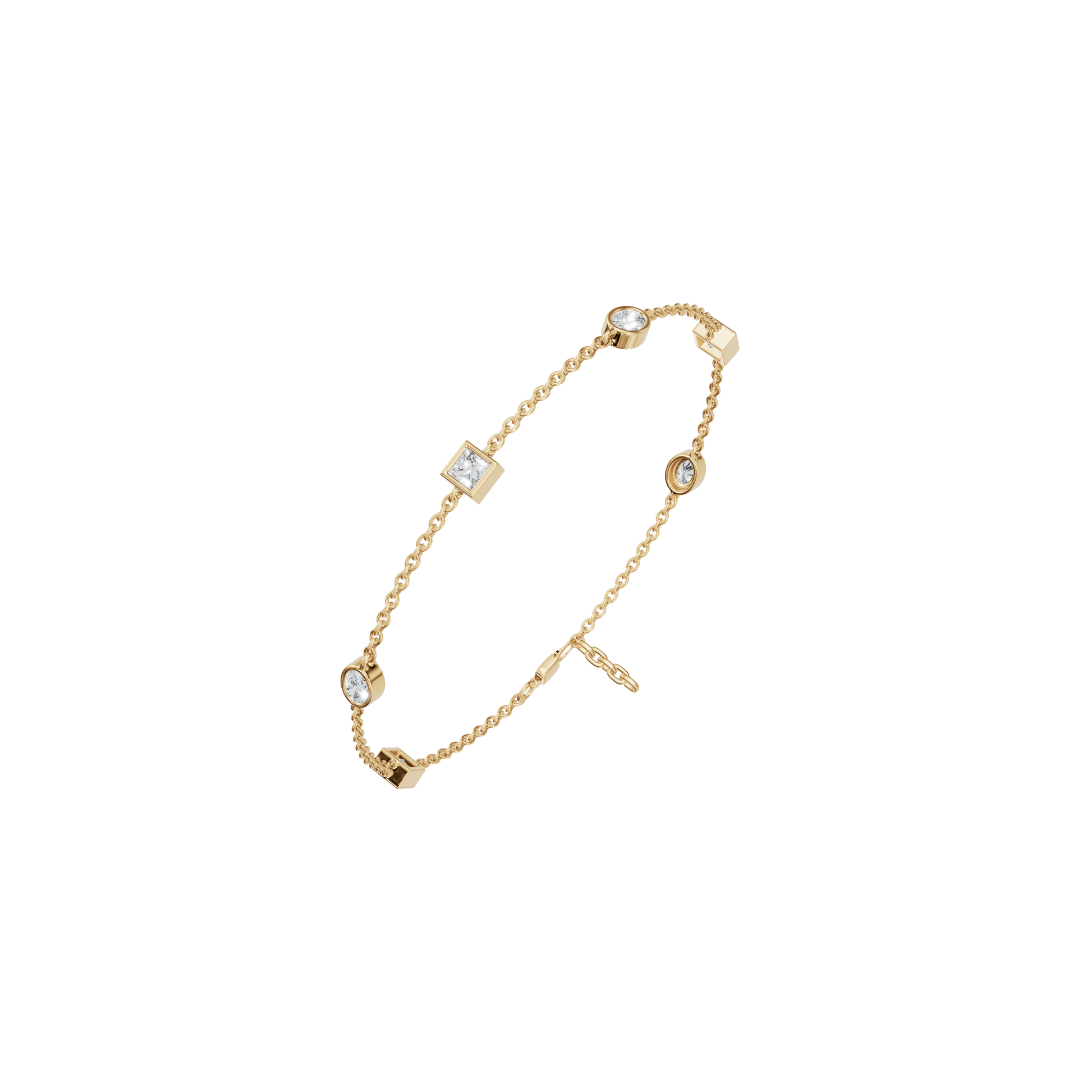 Astral Elegance Mixed-Shape Lab Grown Diamond Station Bracelet