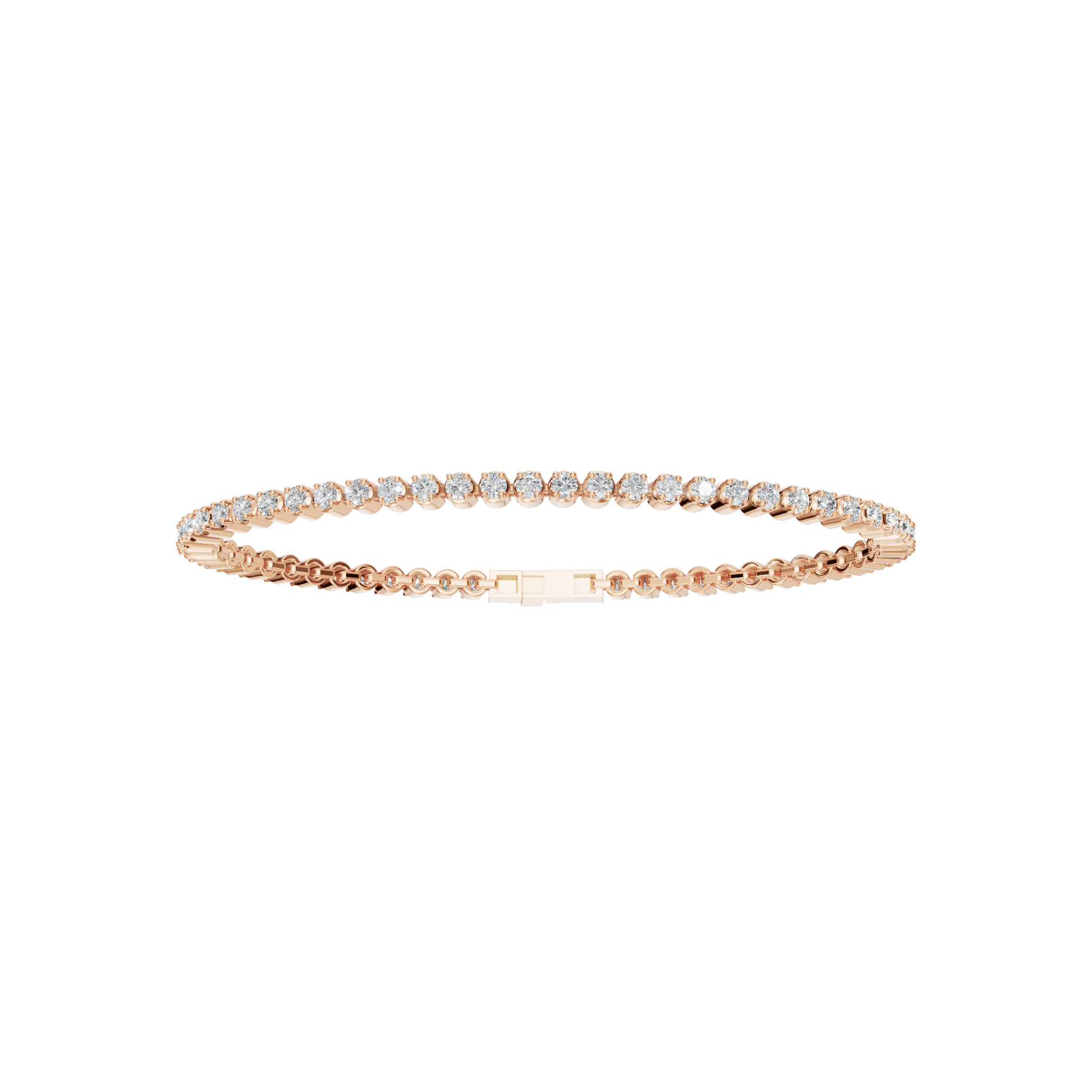 Fine Round Diamond Tennis Bracelet for Daily Wear