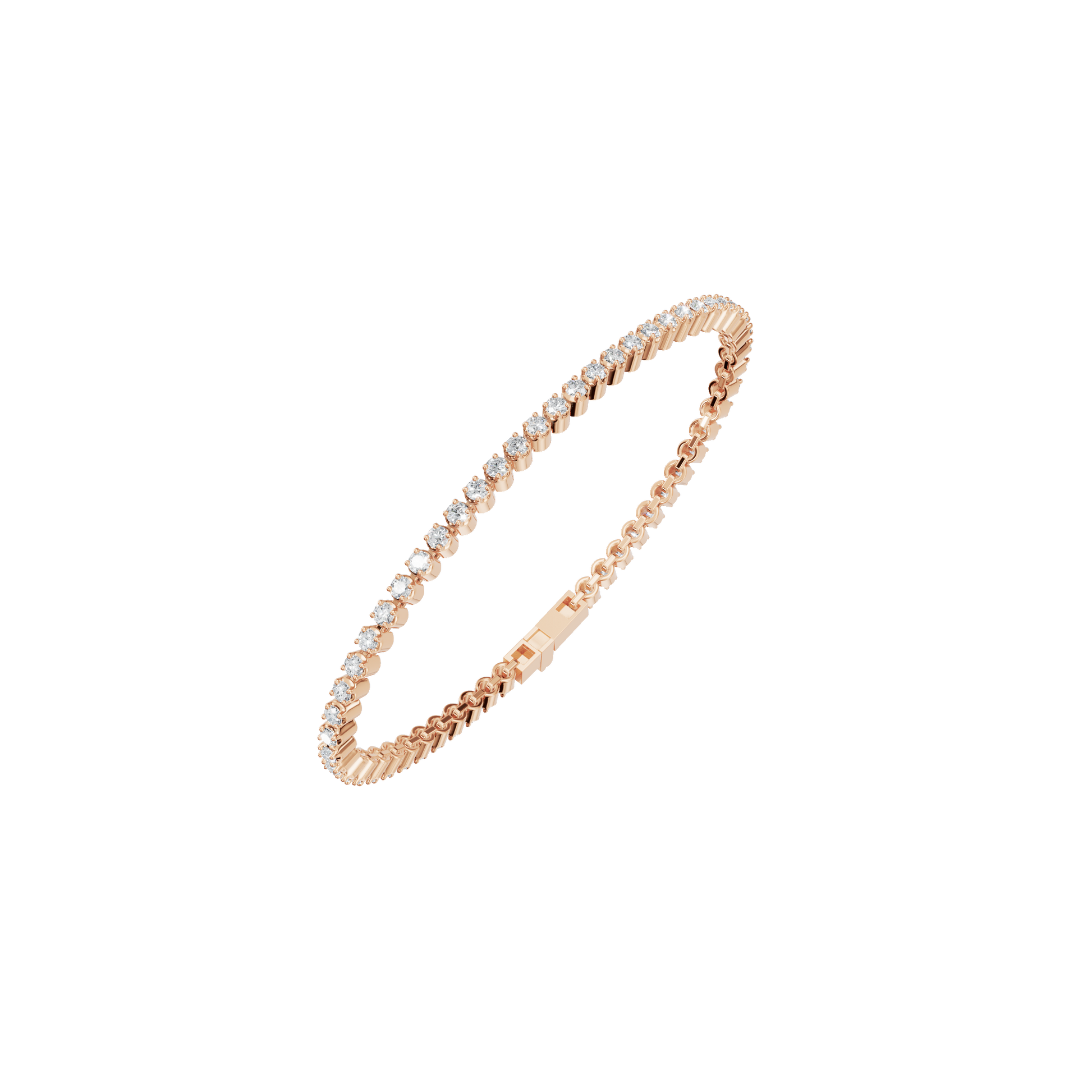 Fine Round Diamond Tennis Bracelet for Daily Wear