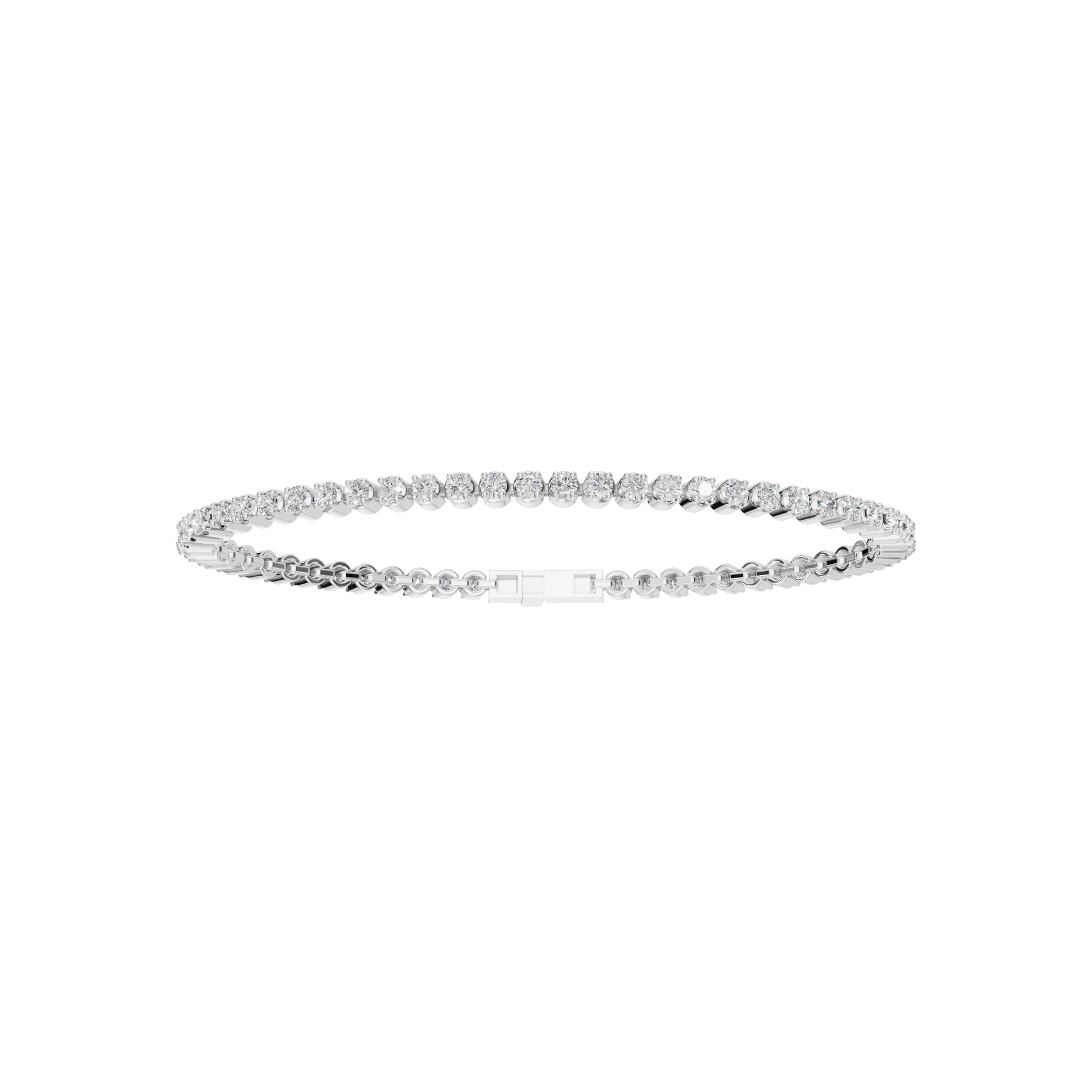Fine Round Diamond Tennis Bracelet for Daily Wear