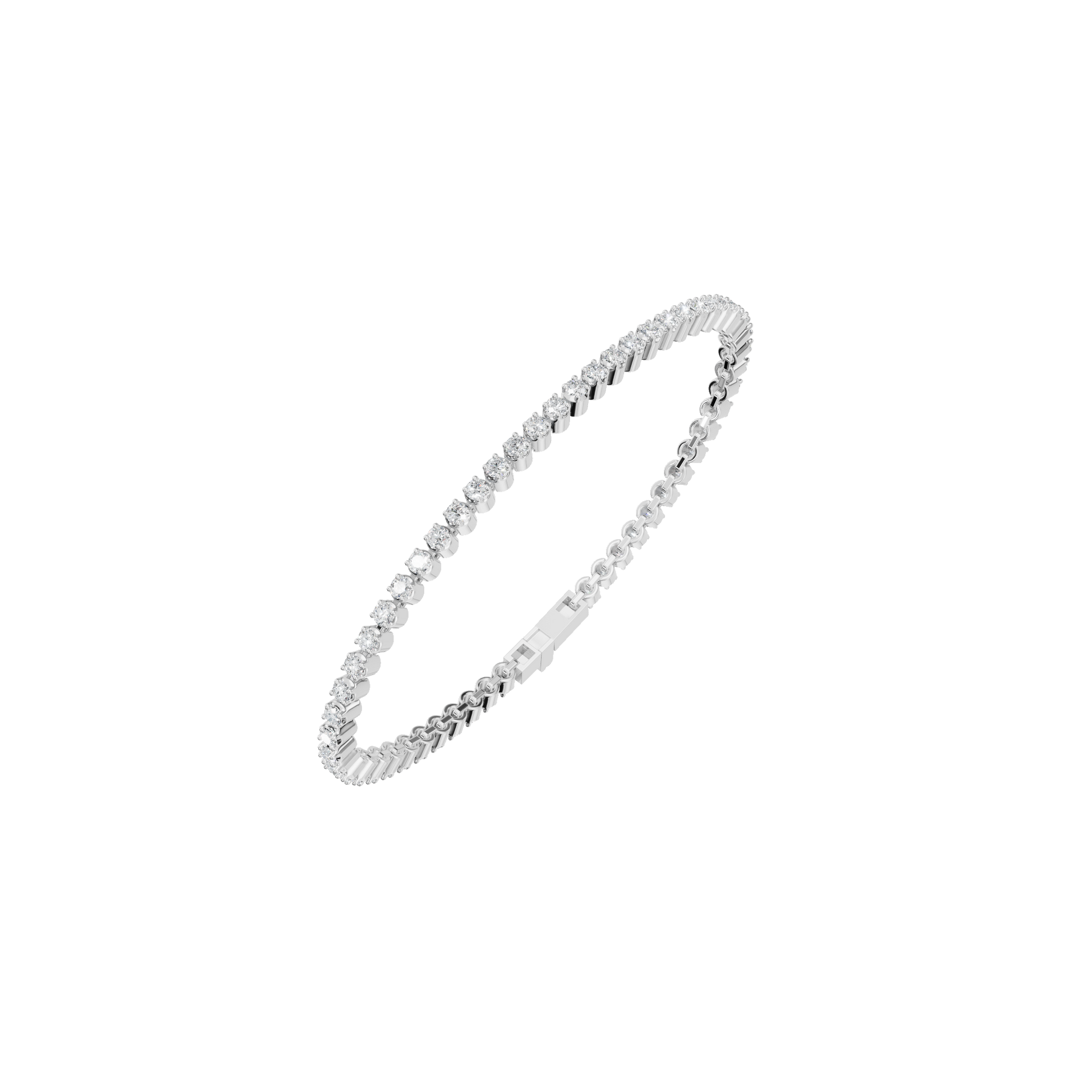Fine Round Diamond Tennis Bracelet for Daily Wear