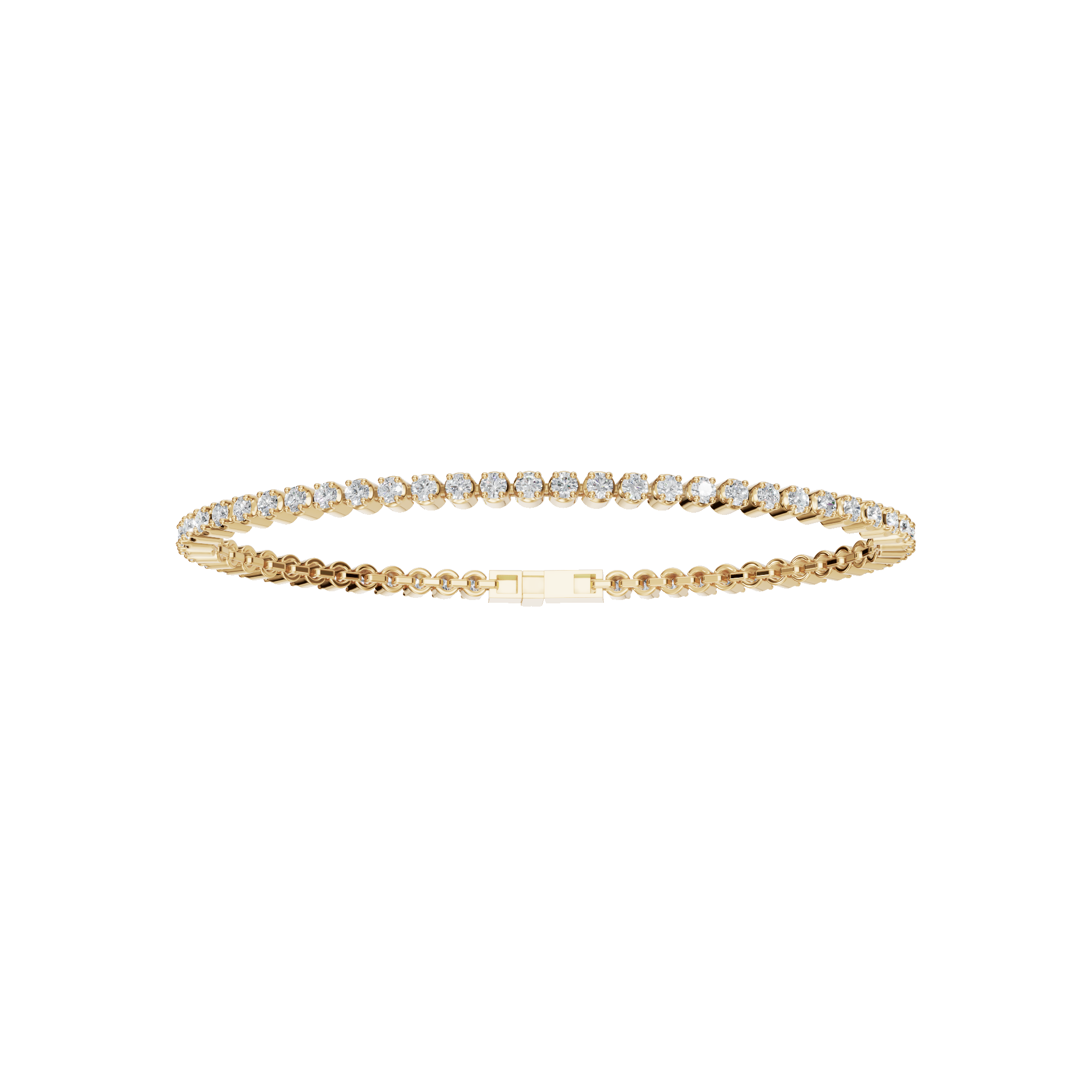 Fine Round Diamond Tennis Bracelet for Daily Wear