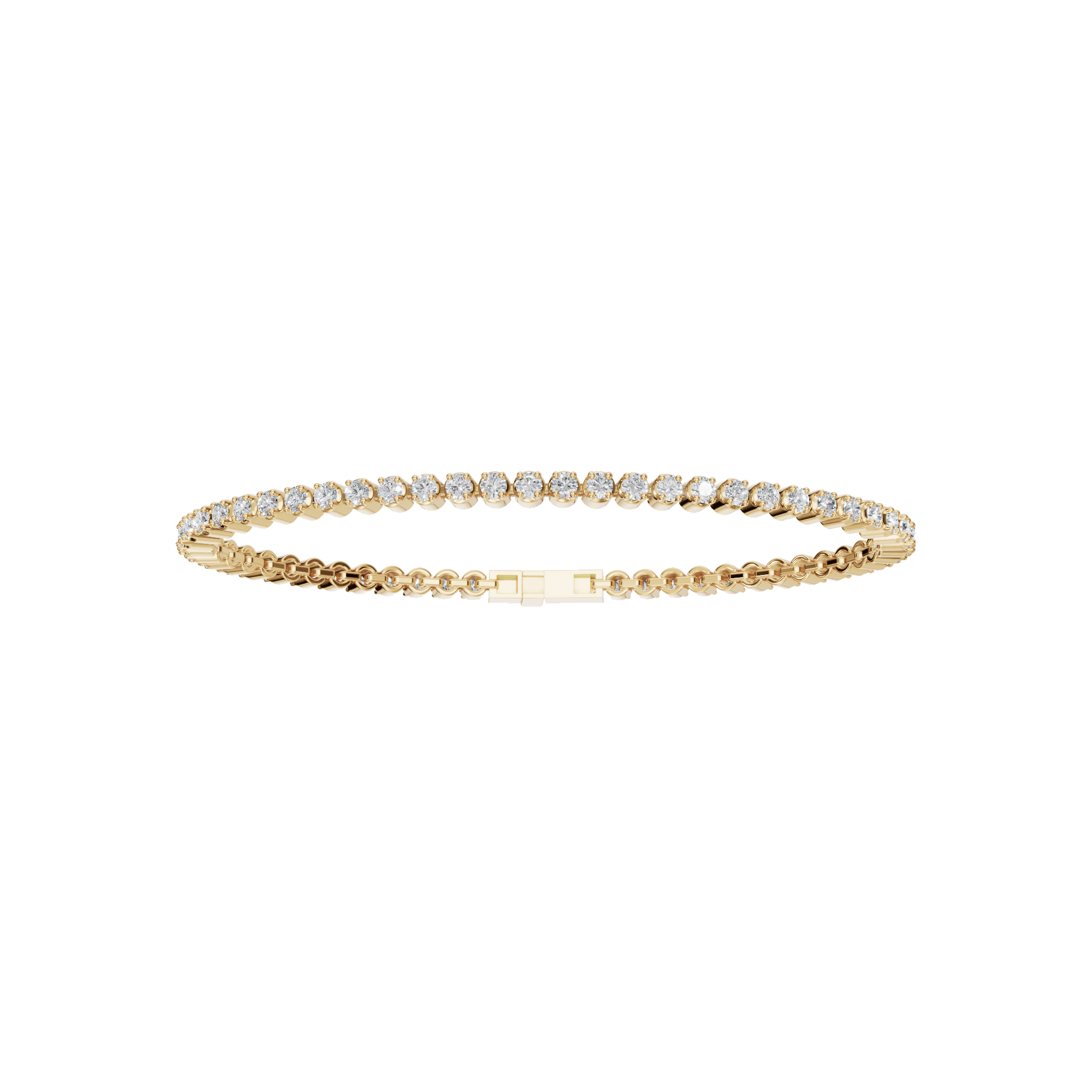 Fine Round Diamond Tennis Bracelet for Daily Wear