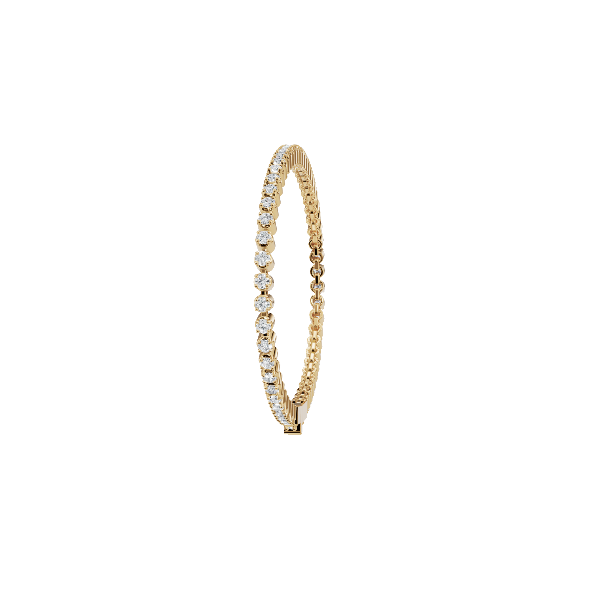 Fine Round Diamond Tennis Bracelet for Daily Wear