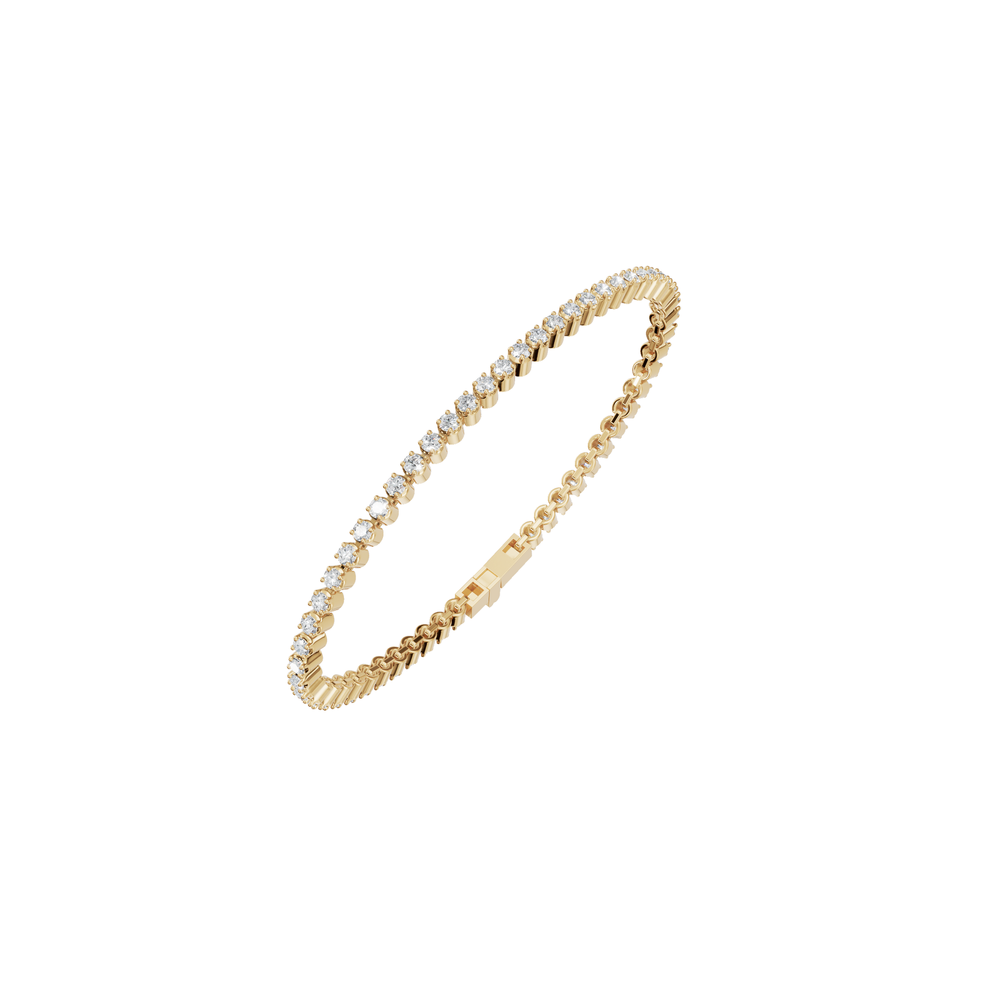 Fine Round Diamond Tennis Bracelet for Daily Wear