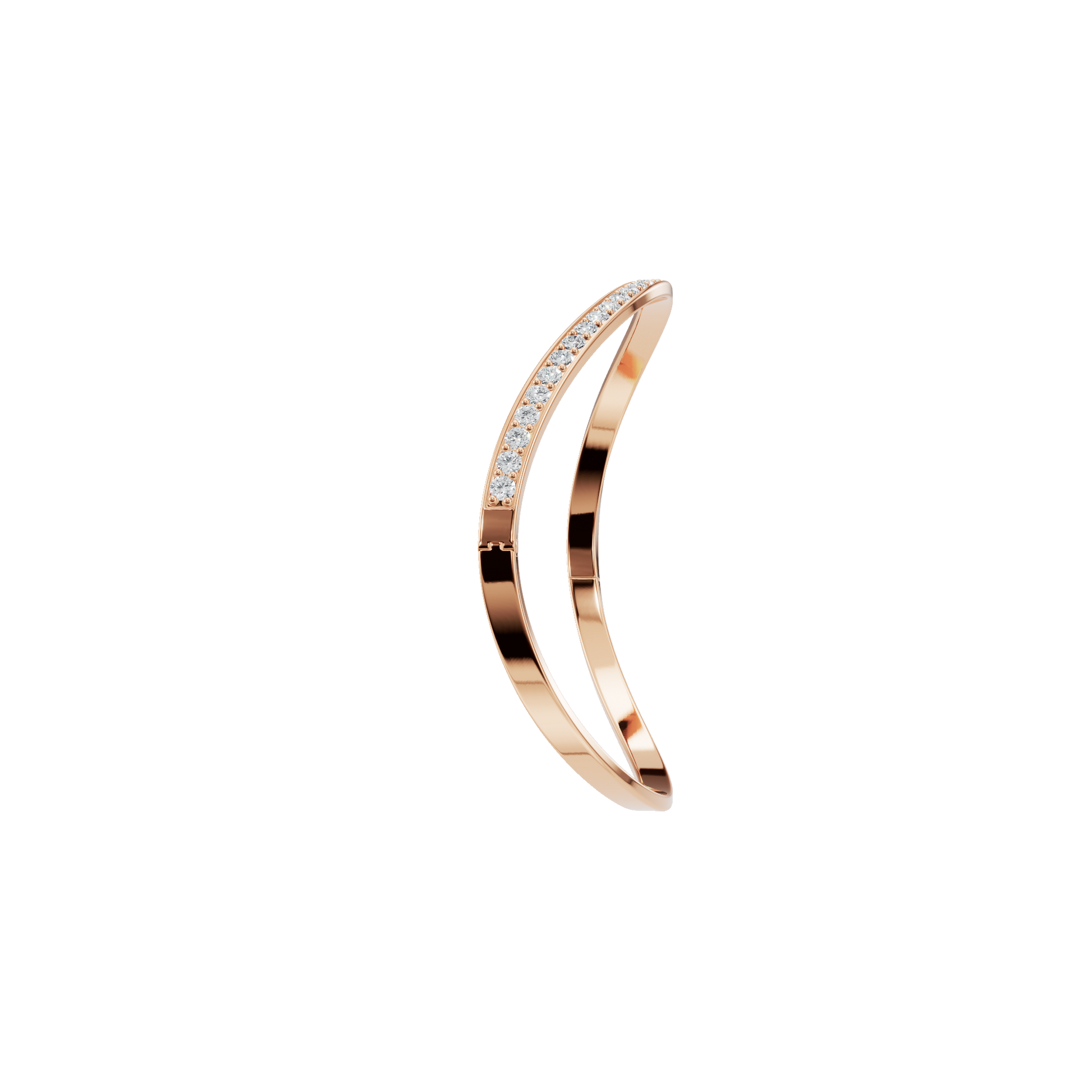Timeless Pave Diamond Gold Open Bangle – Sophisticated Gift for Her