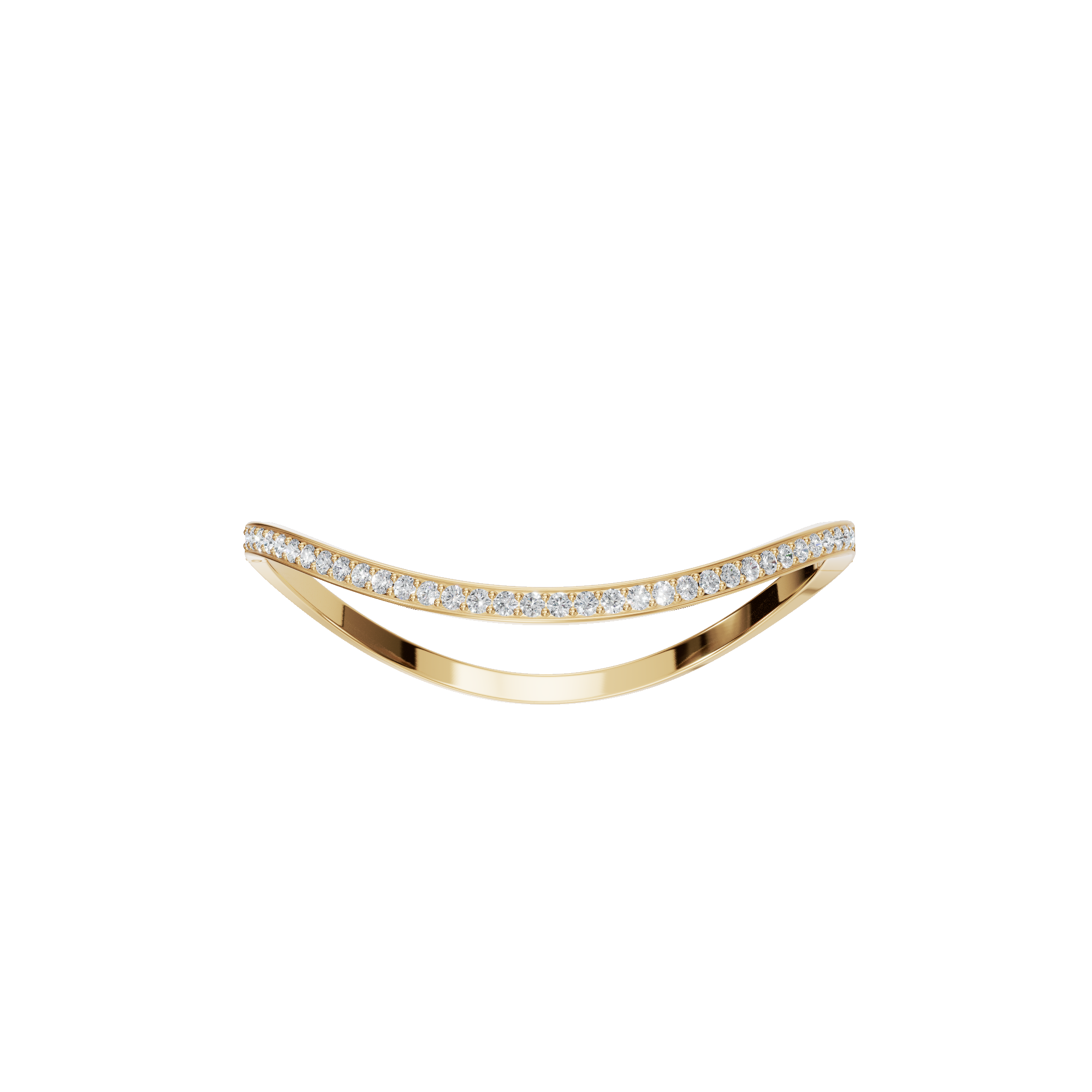 Timeless Pave Diamond Gold Open Bangle – Sophisticated Gift for Her