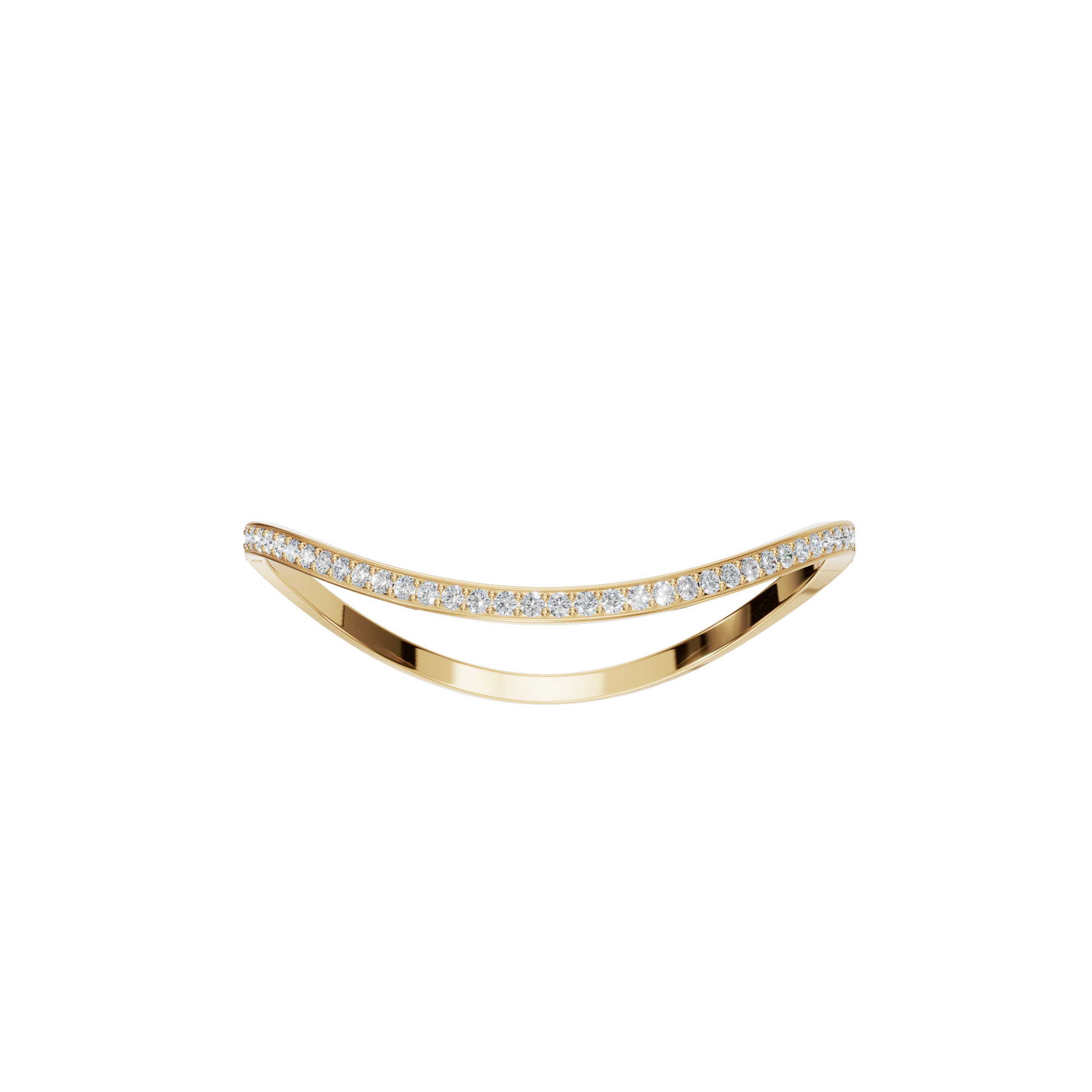 Timeless Pave Diamond Gold Open Bangle – Sophisticated Gift for Her