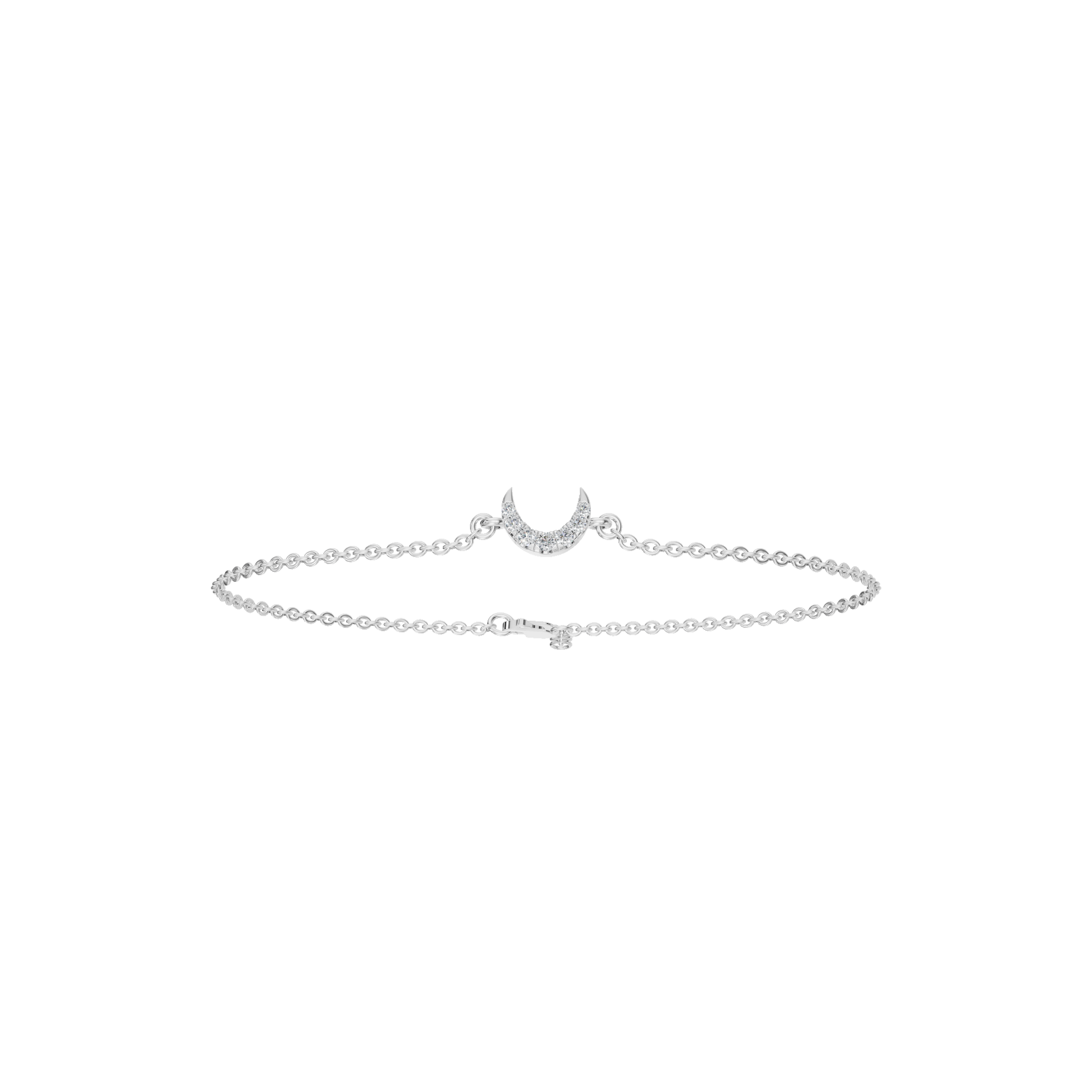 Midnight Muse Diamond Crescent Bracelet