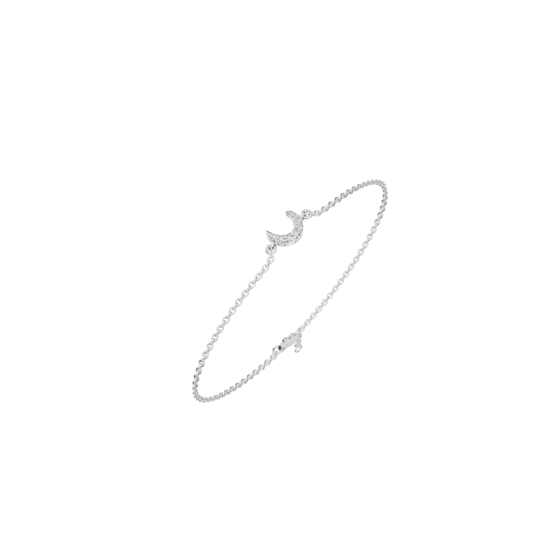 Midnight Muse Diamond Crescent Bracelet